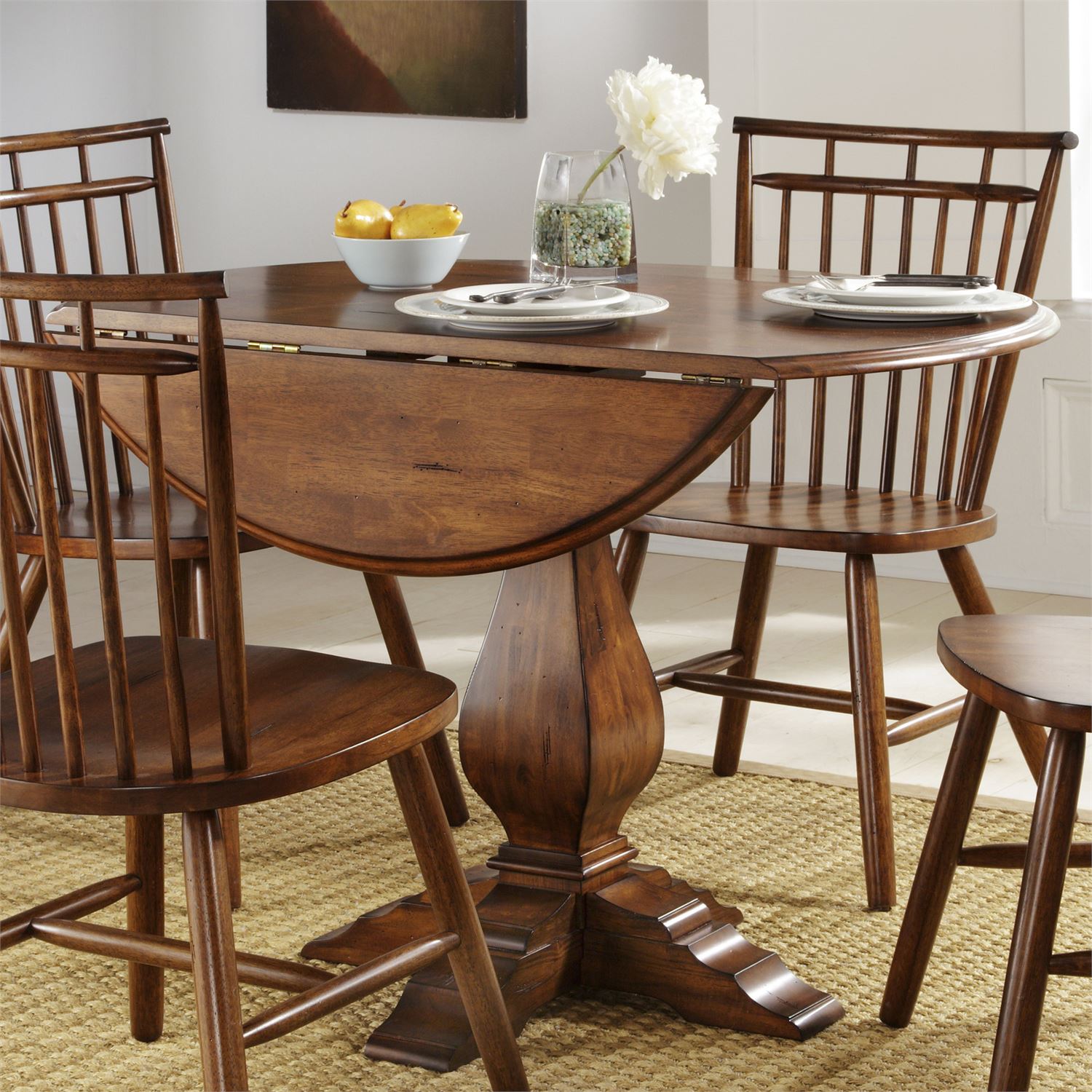 Liberty Furniture Round Drop Leaf Table
