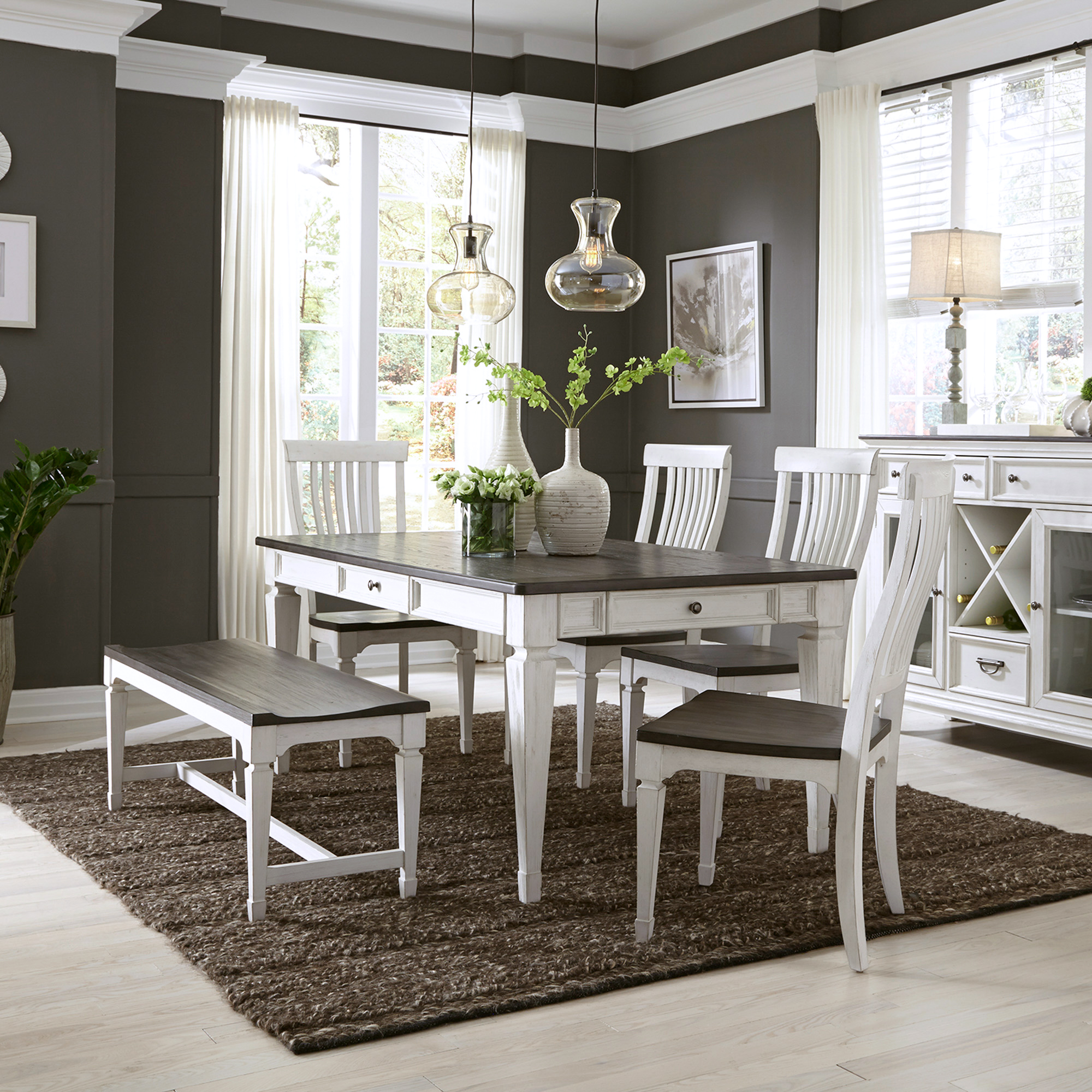 Liberty Furniture 6 Piece Rectangular Table Set