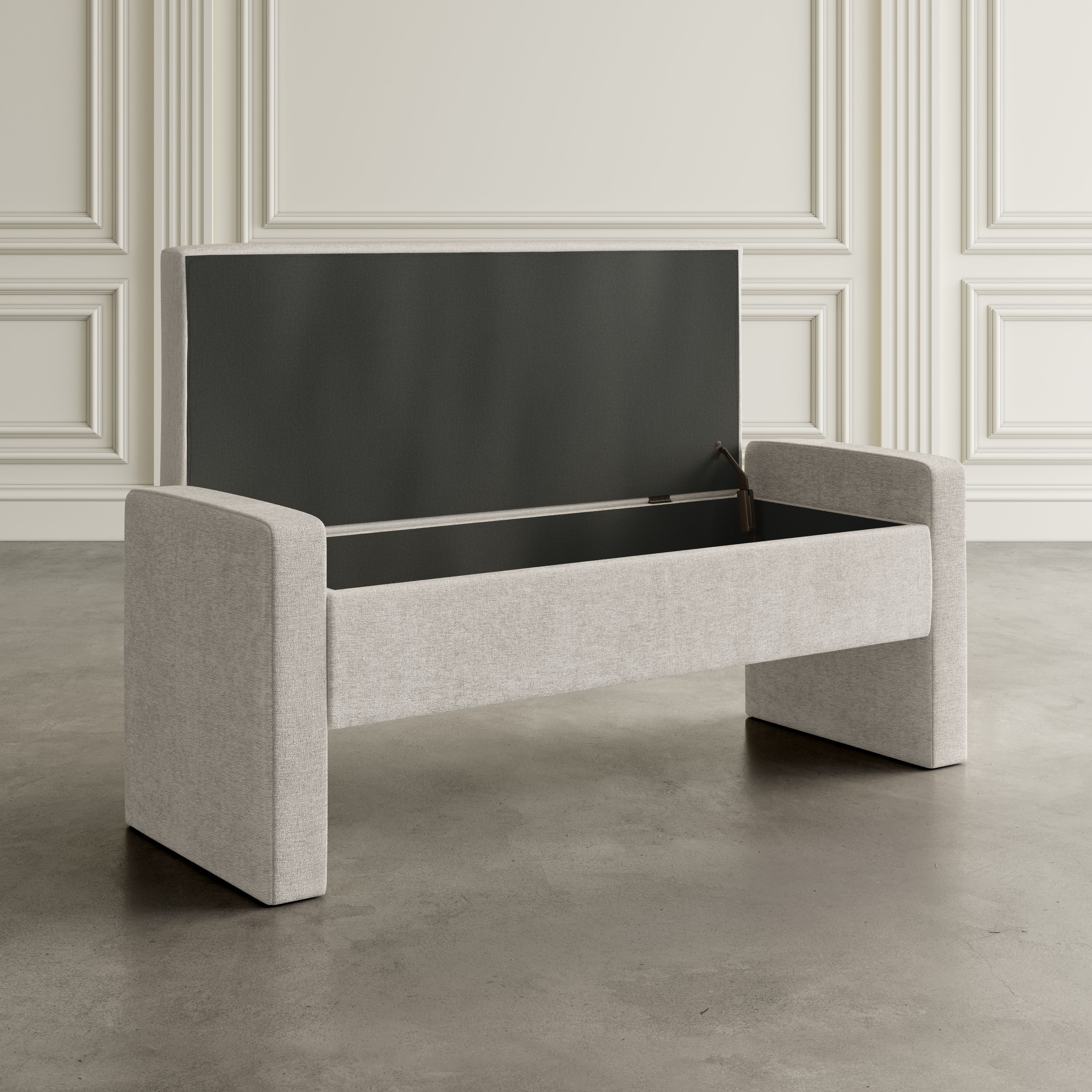 Model: BRAUN-BN-GRY | Jofran Braun Storage Bench