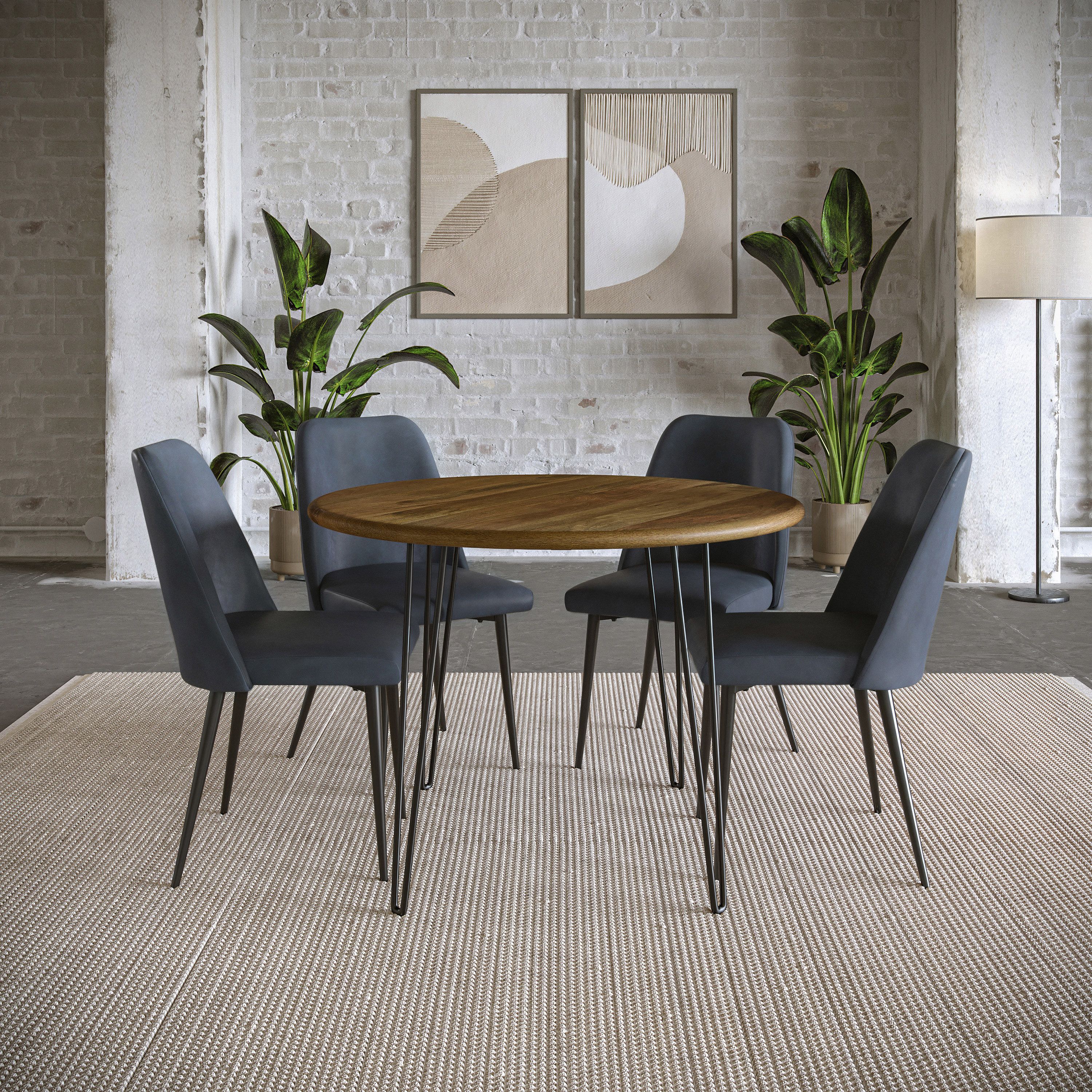 Model: 2271-BRENNANDTG-4DOXCHBLB | Jofran Brennan Five Piece Dining Set