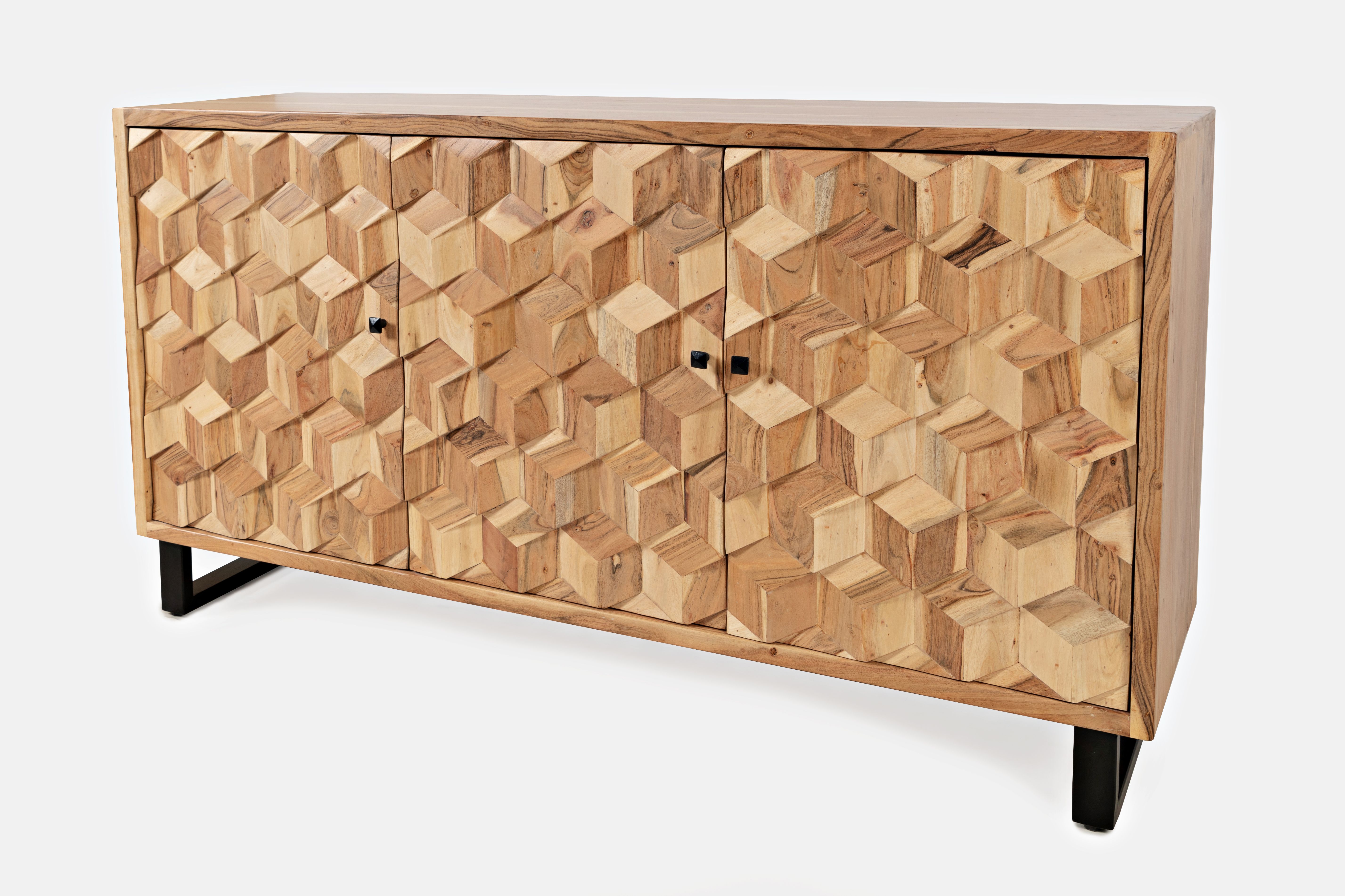 Model: 1995-63 | Jofran Geometrix 3 Door Accent Cabinet