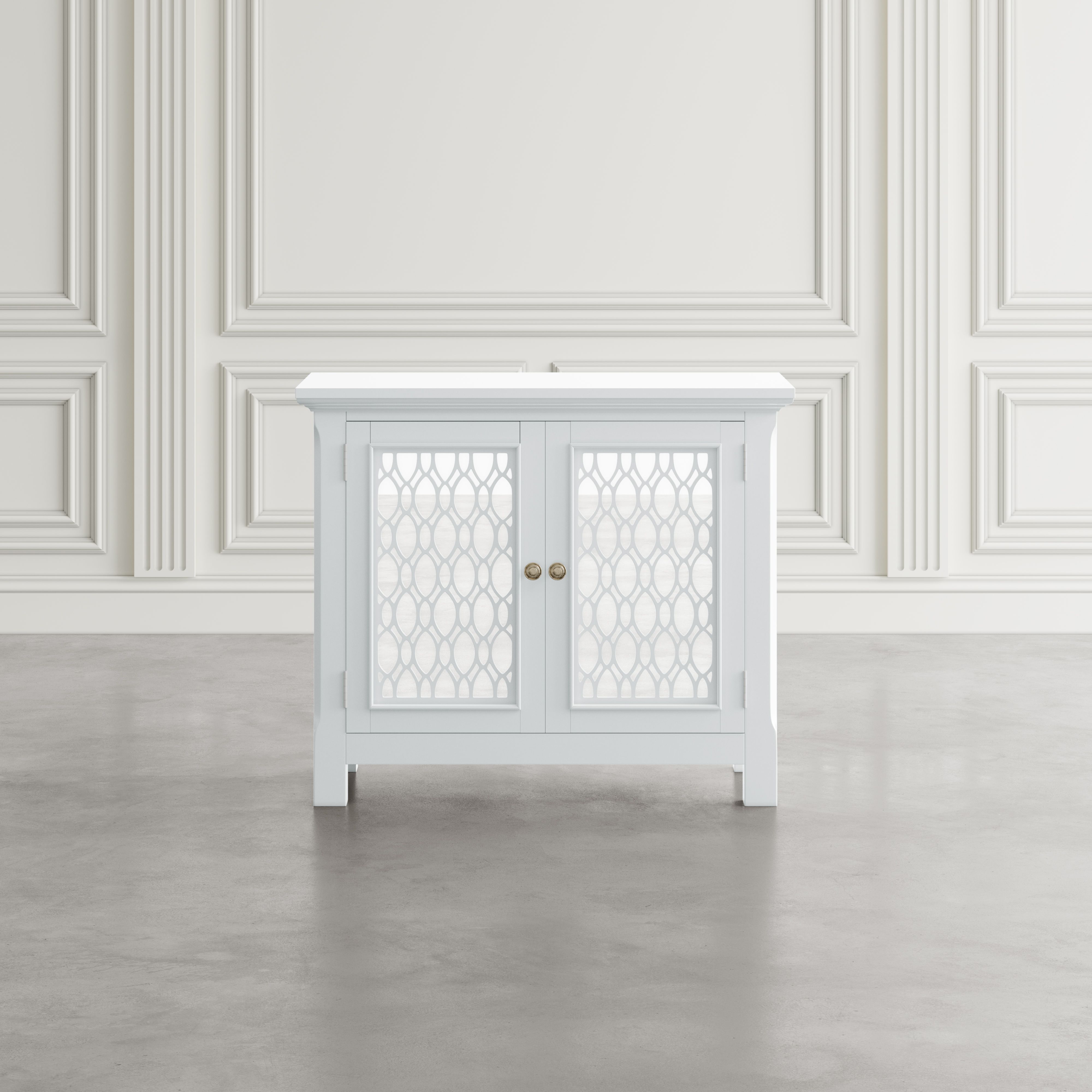 Model: 2251-38KD | Jofran Isabella 38" Mirrored Accent Cabinet