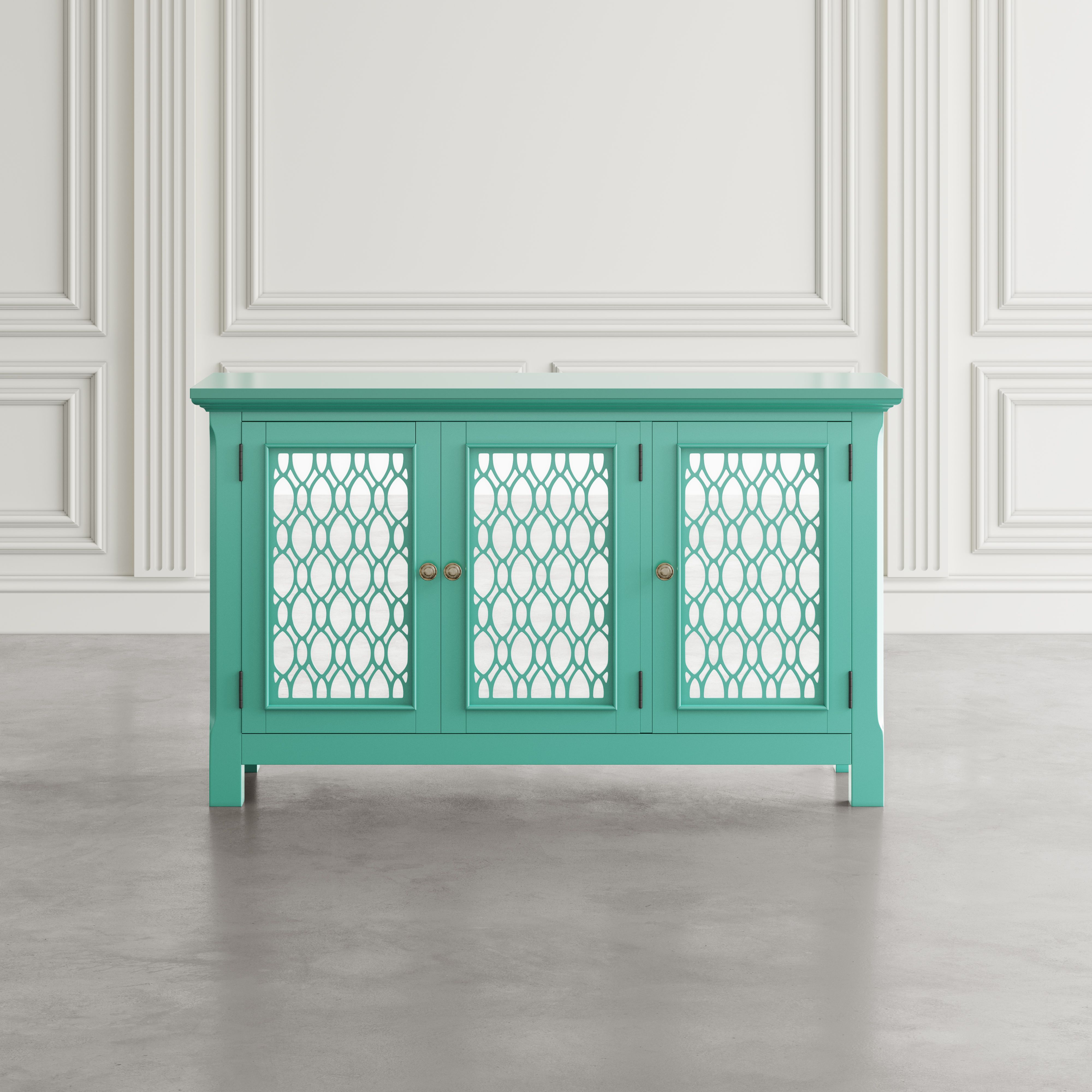 Model: 2253-54KD | Jofran Isabella 54" Mirrored Accent Cabinet