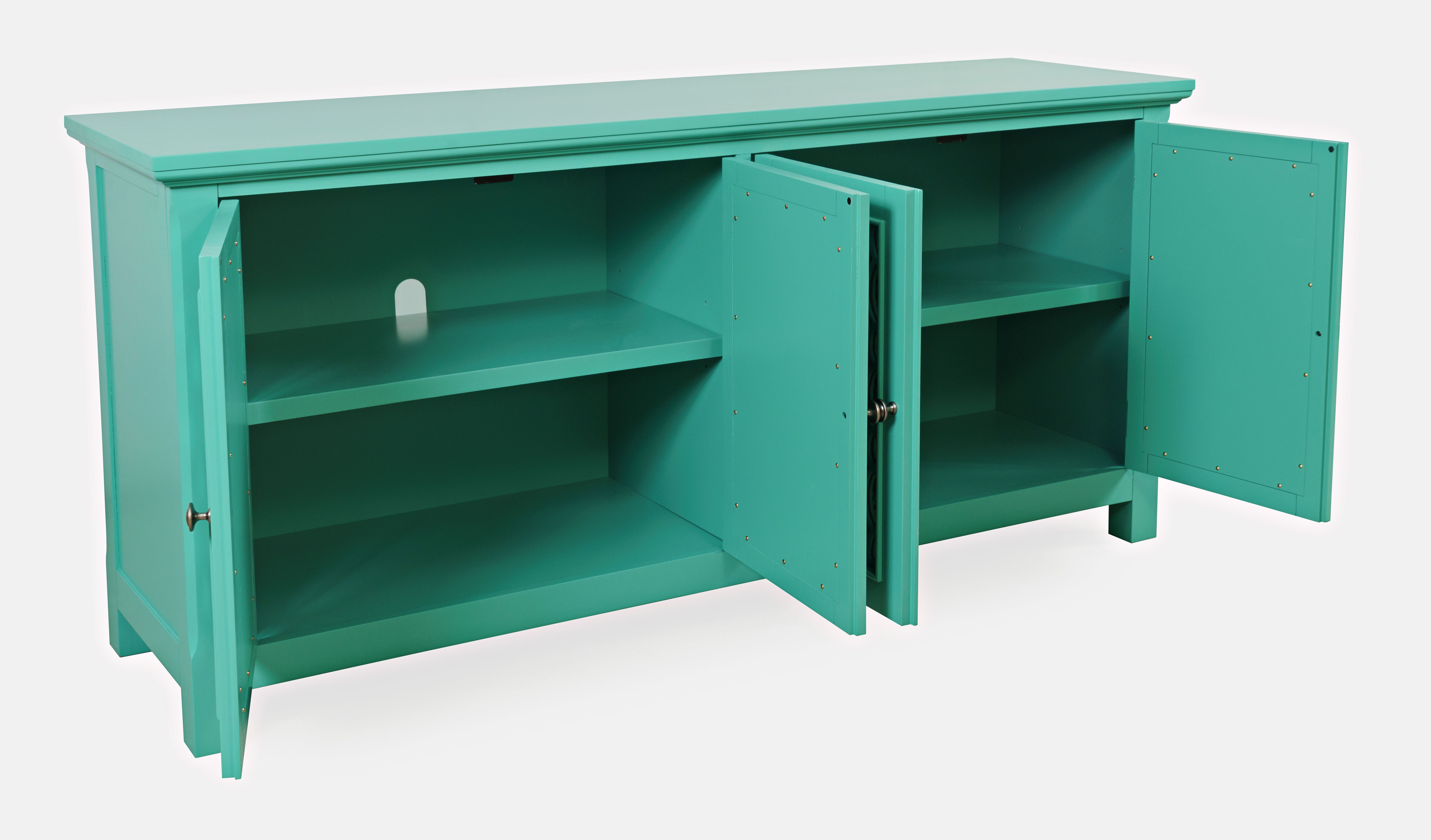 Model: 2253-69KD | Jofran Isabella 69" Mirrored Accent Cabinet