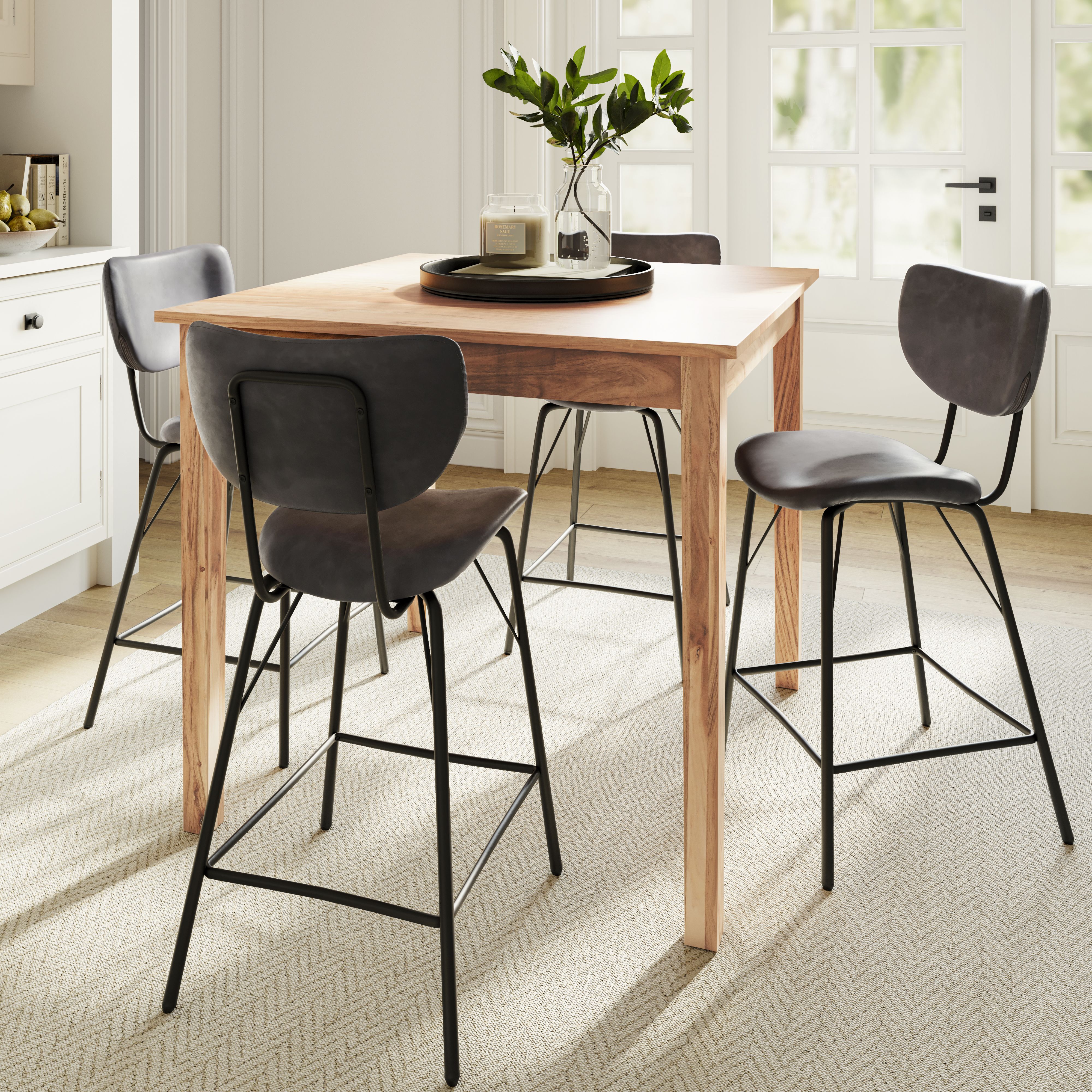 Model: 2271-OWENSTGRY | Jofran Owen Upholstered Counter Stool