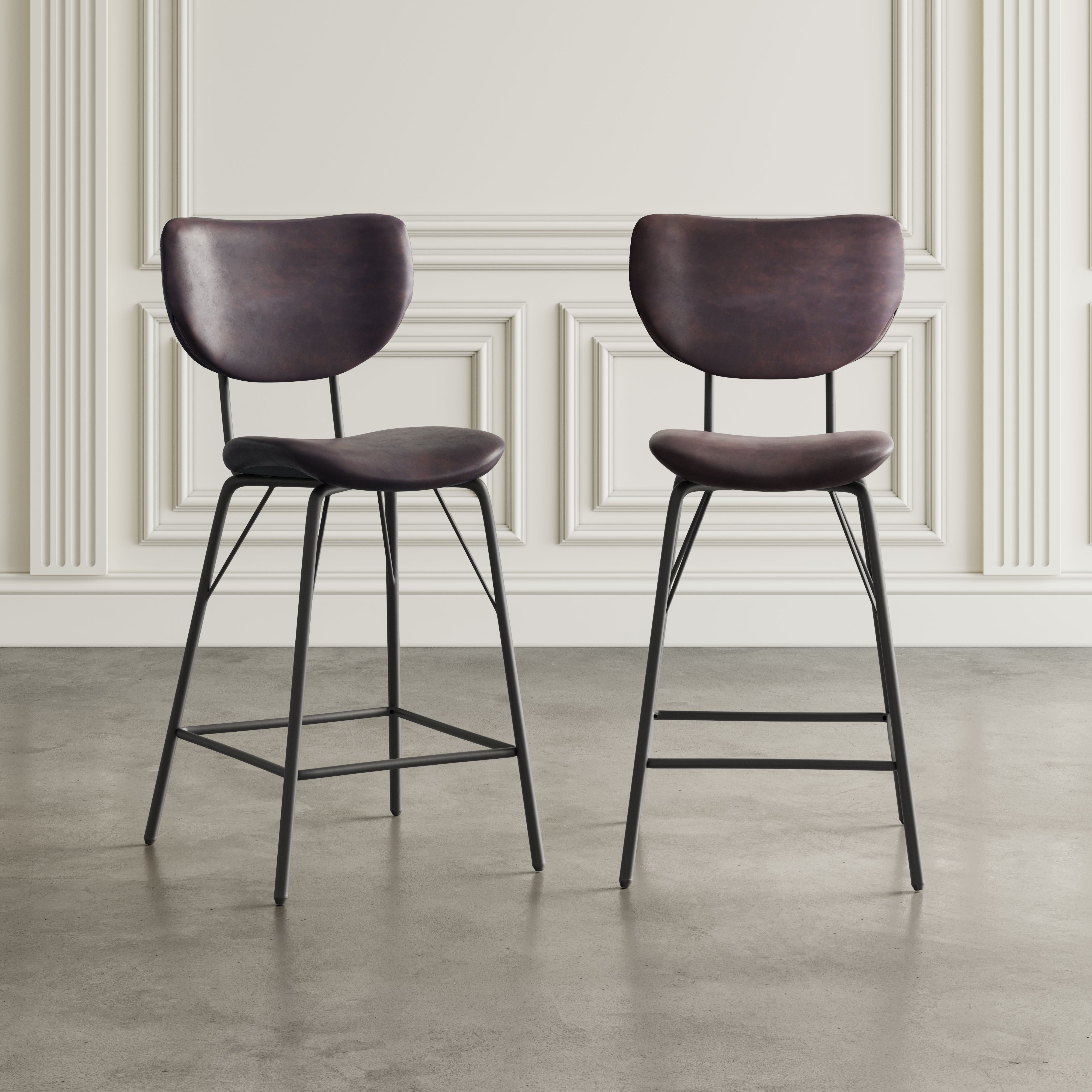 Model: 2271-OWENSTDBN | Jofran Owen Upholstered Counter Stool