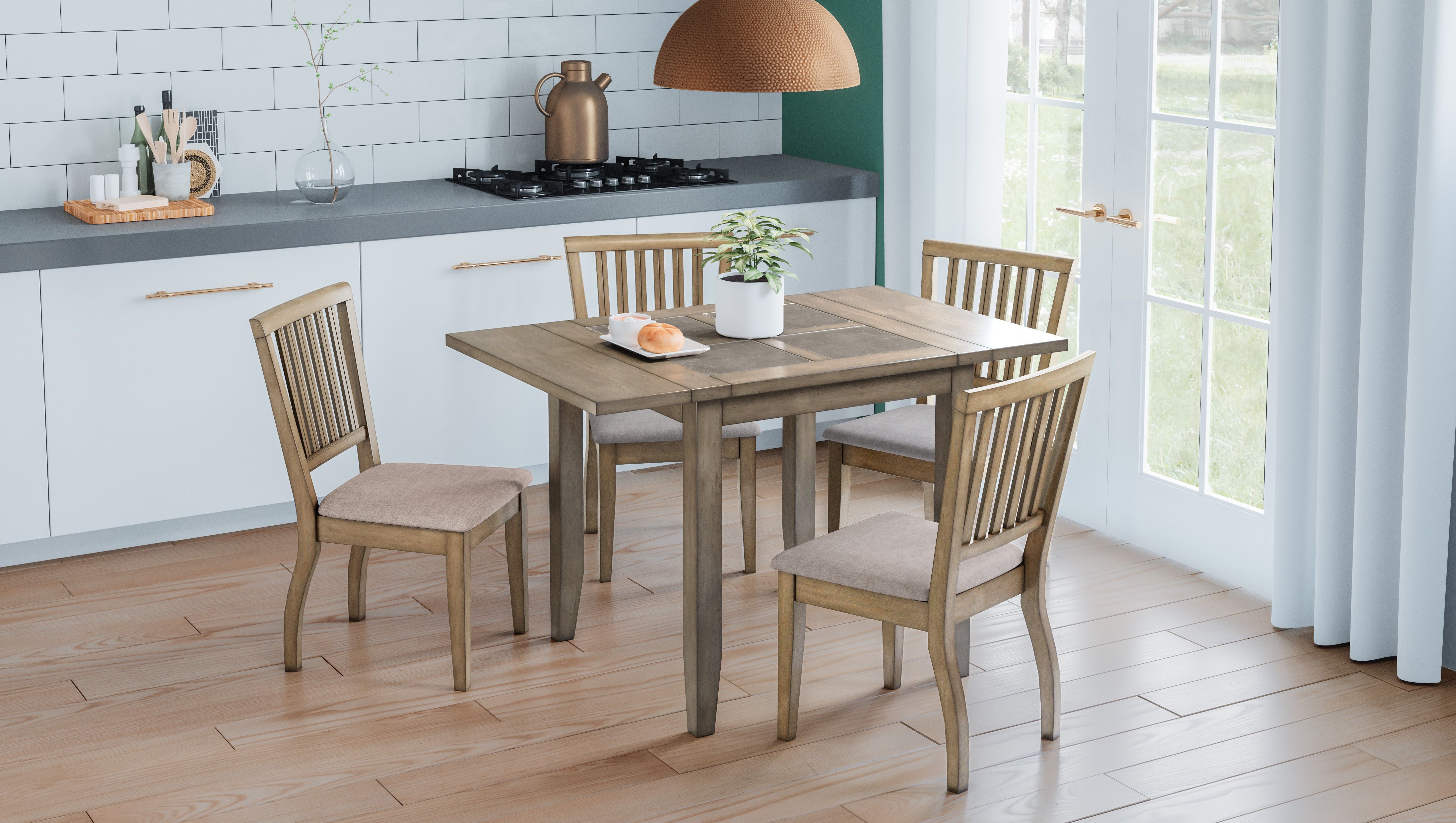 Model: 1936-355KD | Jofran Prescott Park Slatback Chair