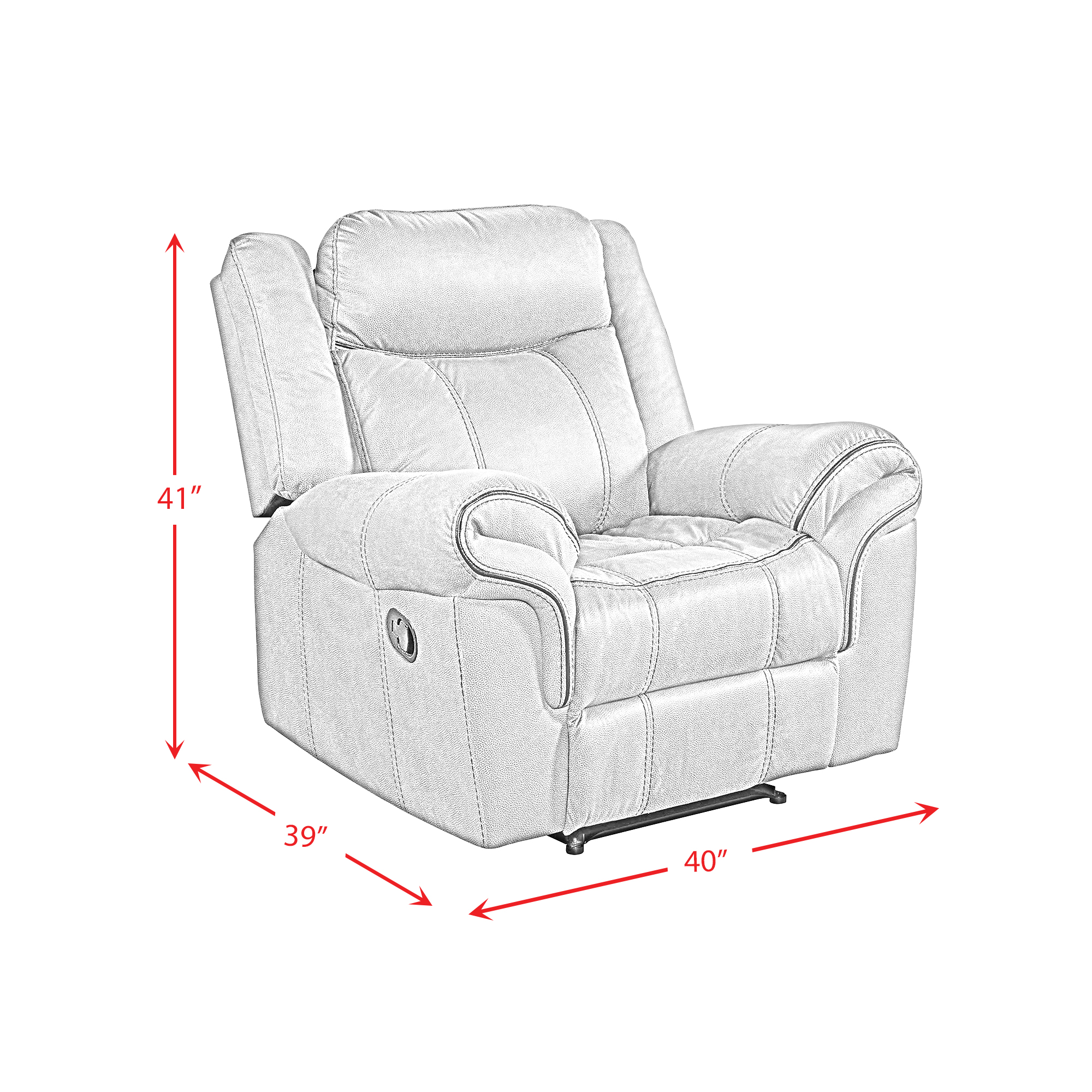 Model: 59928-095-2X | Elements Sorrento Glider Recliner in T101 Brown