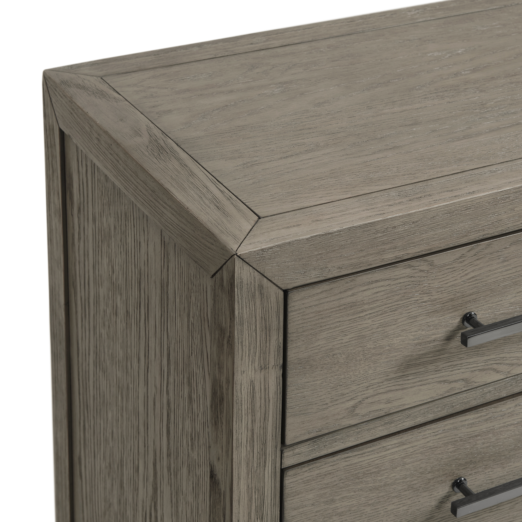 Model: B-3690-3-NS | Elements Versailles Contemporary 3-Drawer Nightstand in Grey