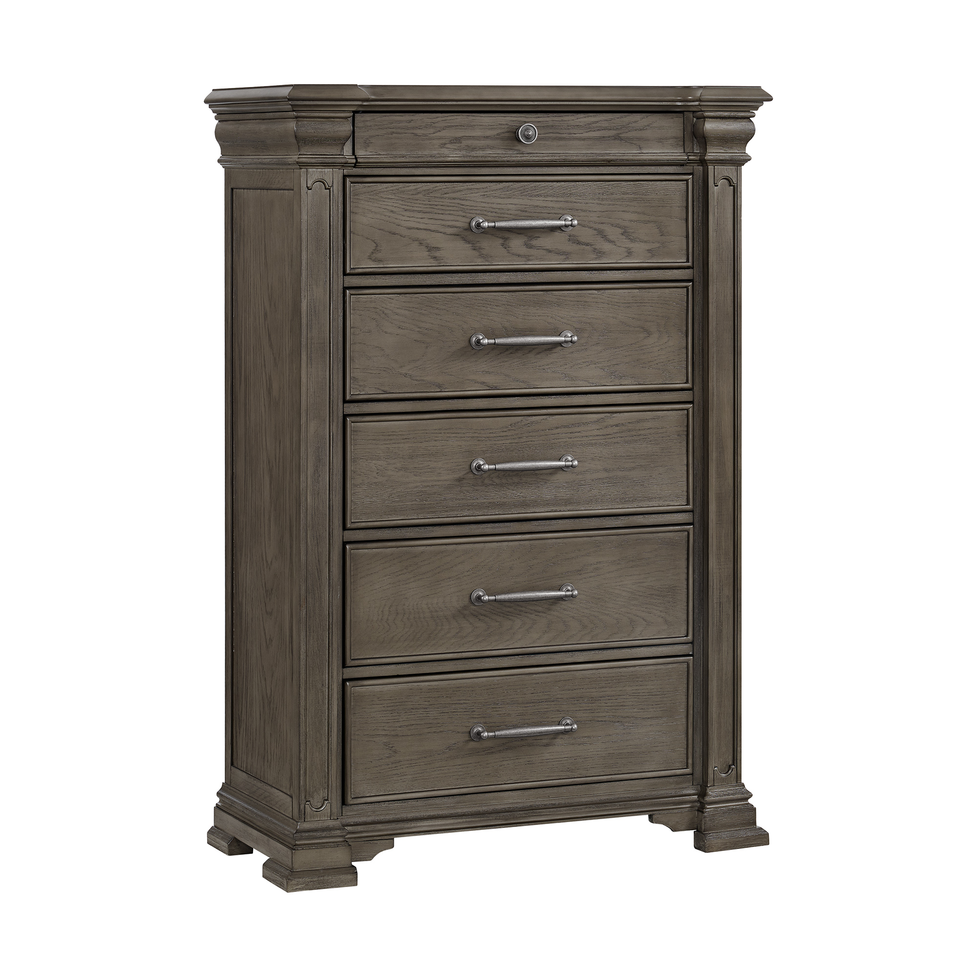 Elements Kings Court 6-Drawer Chest in Grey