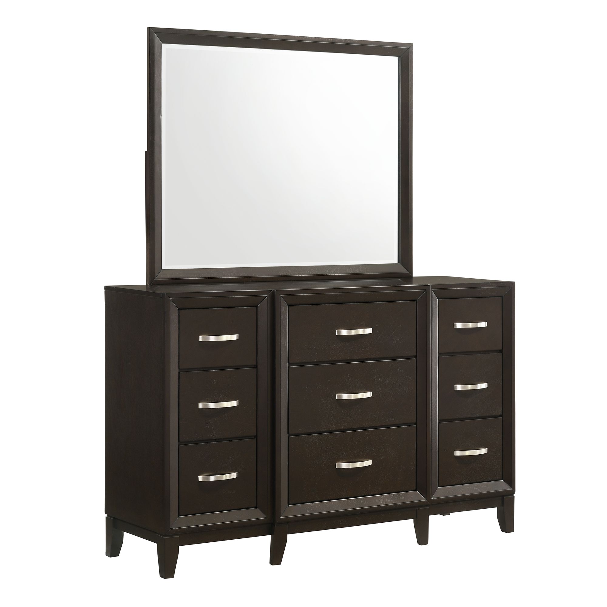 Model: B.1140.T5PC | Elements Beaumont Twin Panel 5PC Bedroom Set in Merlot