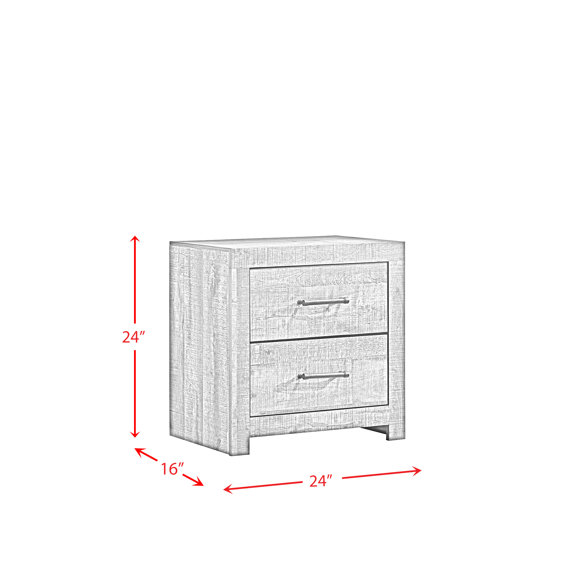 Model: BY500NS | Elements Bailey Nightstand Drift Finish