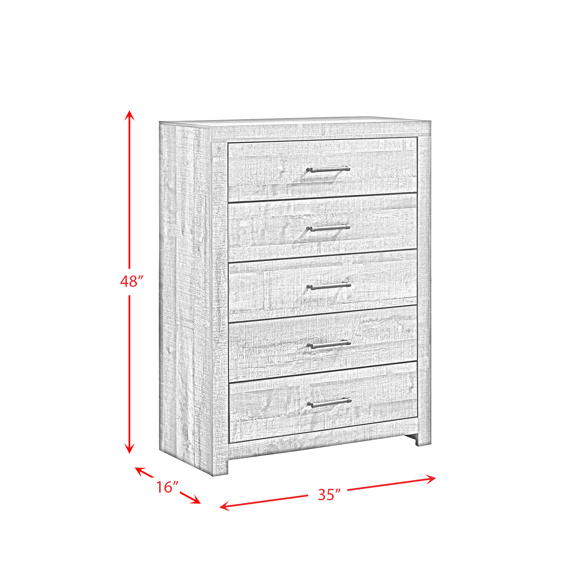 Model: BY520FB3PC | Elements Bailey Full Bookcase Panel 3PC Bedroom Set with Bluetooth