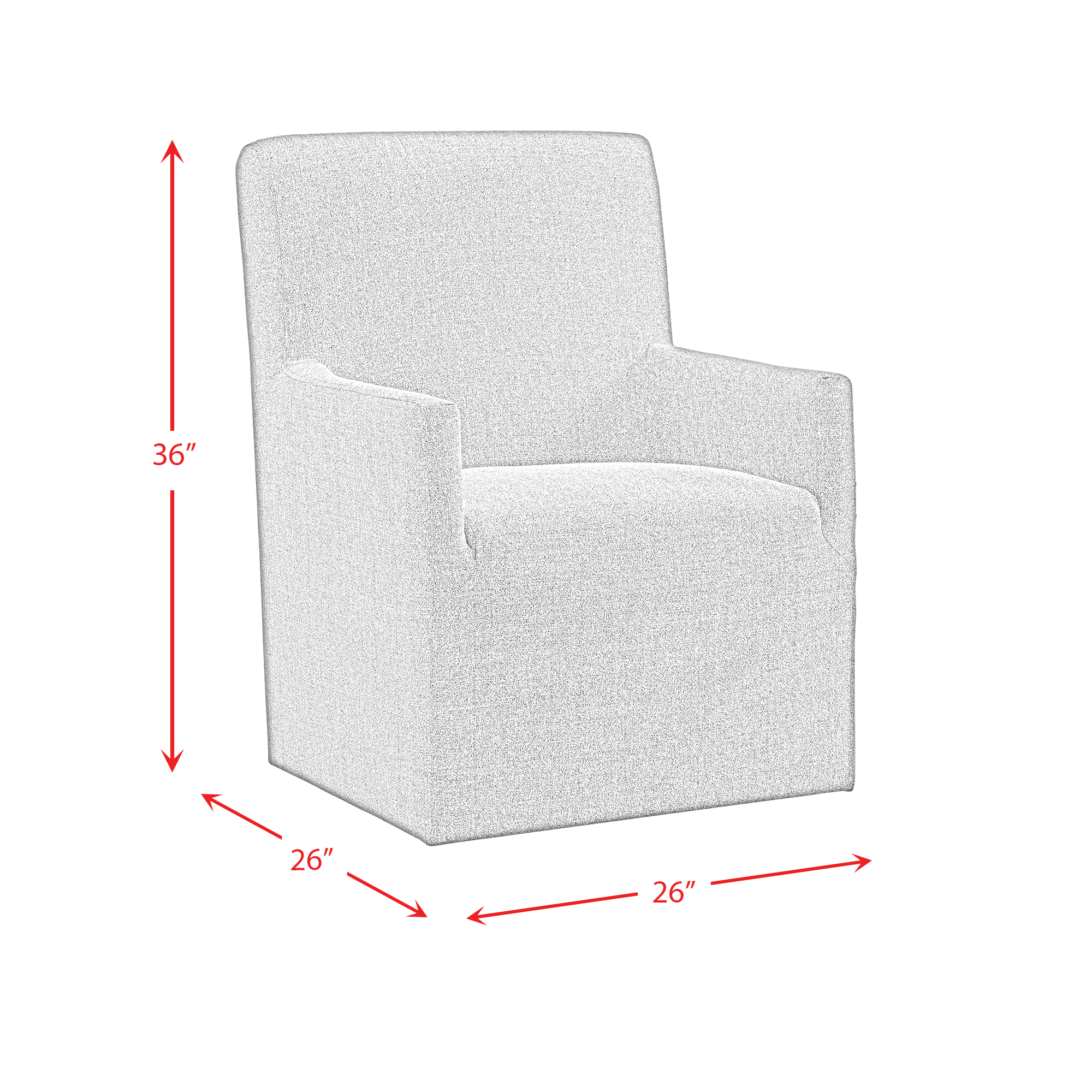 Model: CDML100A5PC | Elements Merlin Standard Height 5PC Dining Set-Table and Four Arm Chairs