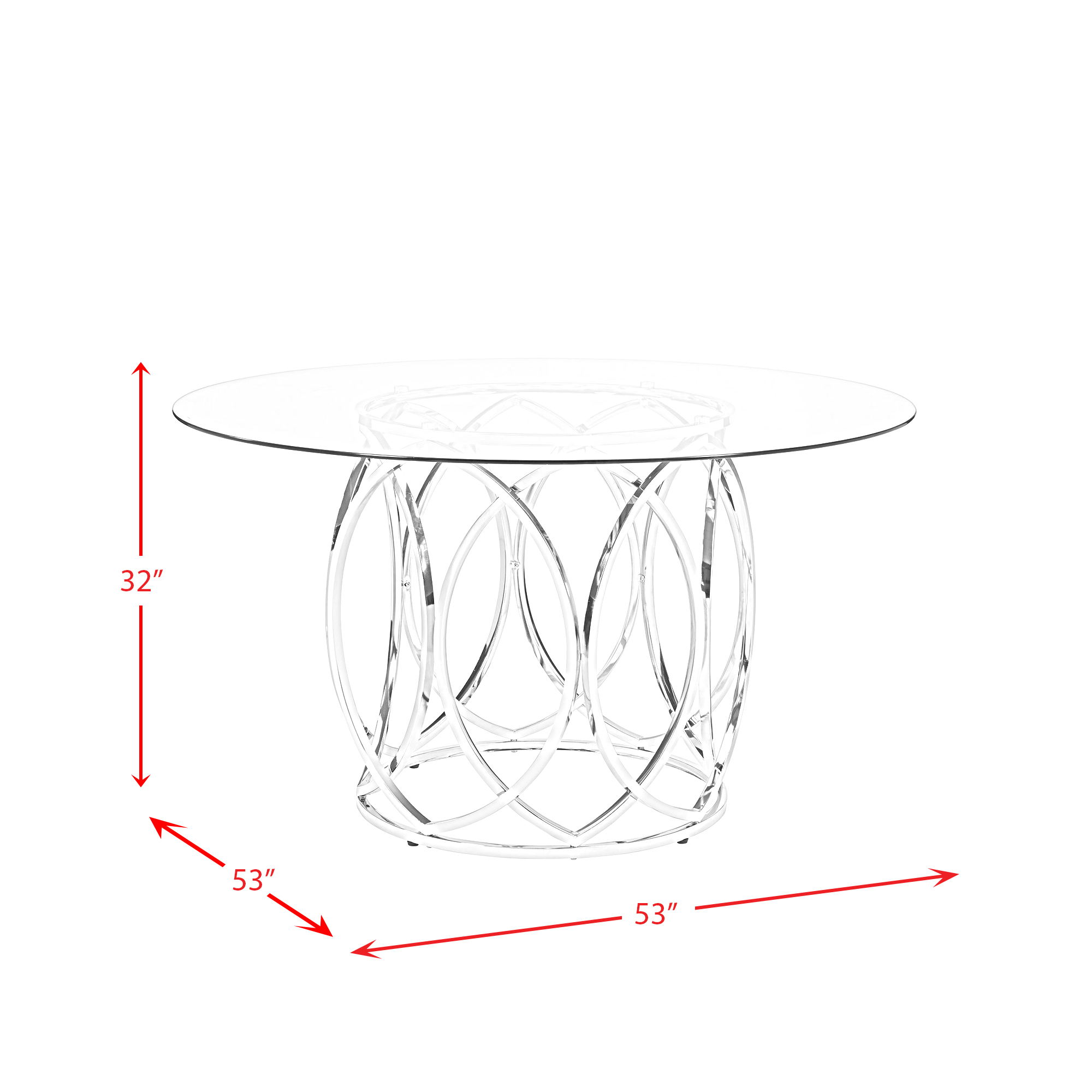 Model: CDML100S5PC | Elements Merlin Standard Height 5PC Dining Set-Table and Four Side Chairs