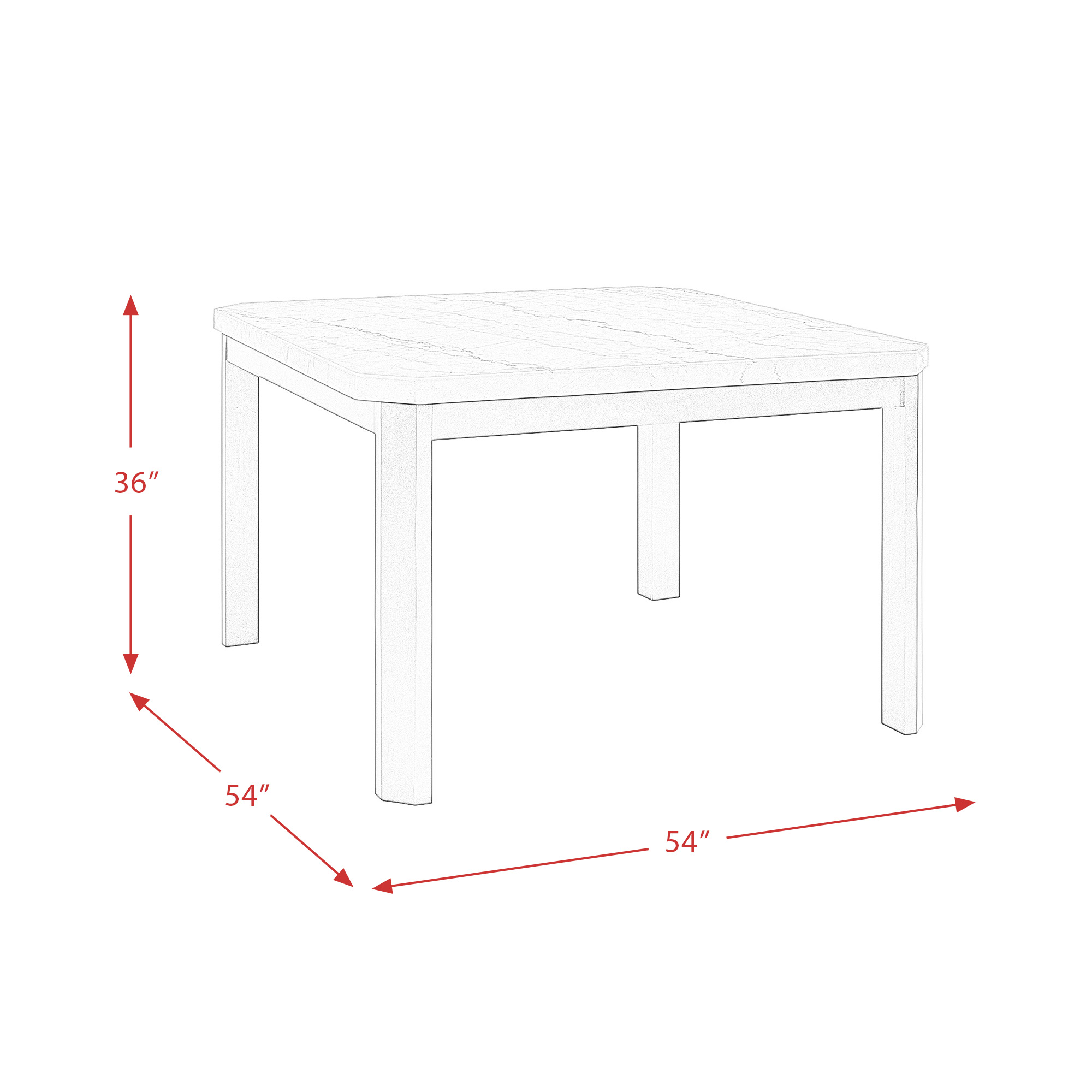 Model: CFC300CGY5PC | Elements Francesca White 5PC Counter Height Dining Set