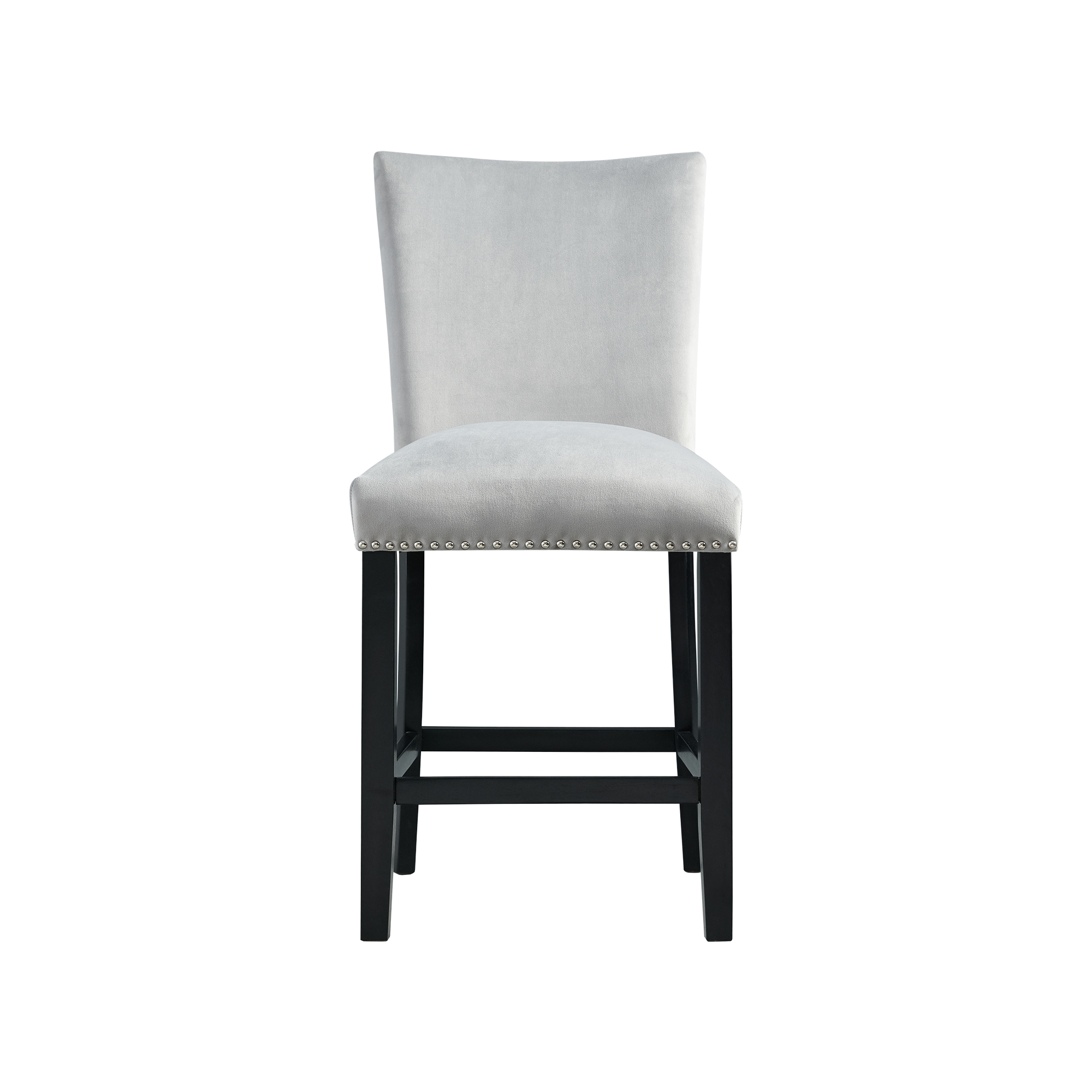 Model: CFC300CVSC | Elements Francesca Counter Dining Gray Counter Velvet Side Chair (2 Per Pack)