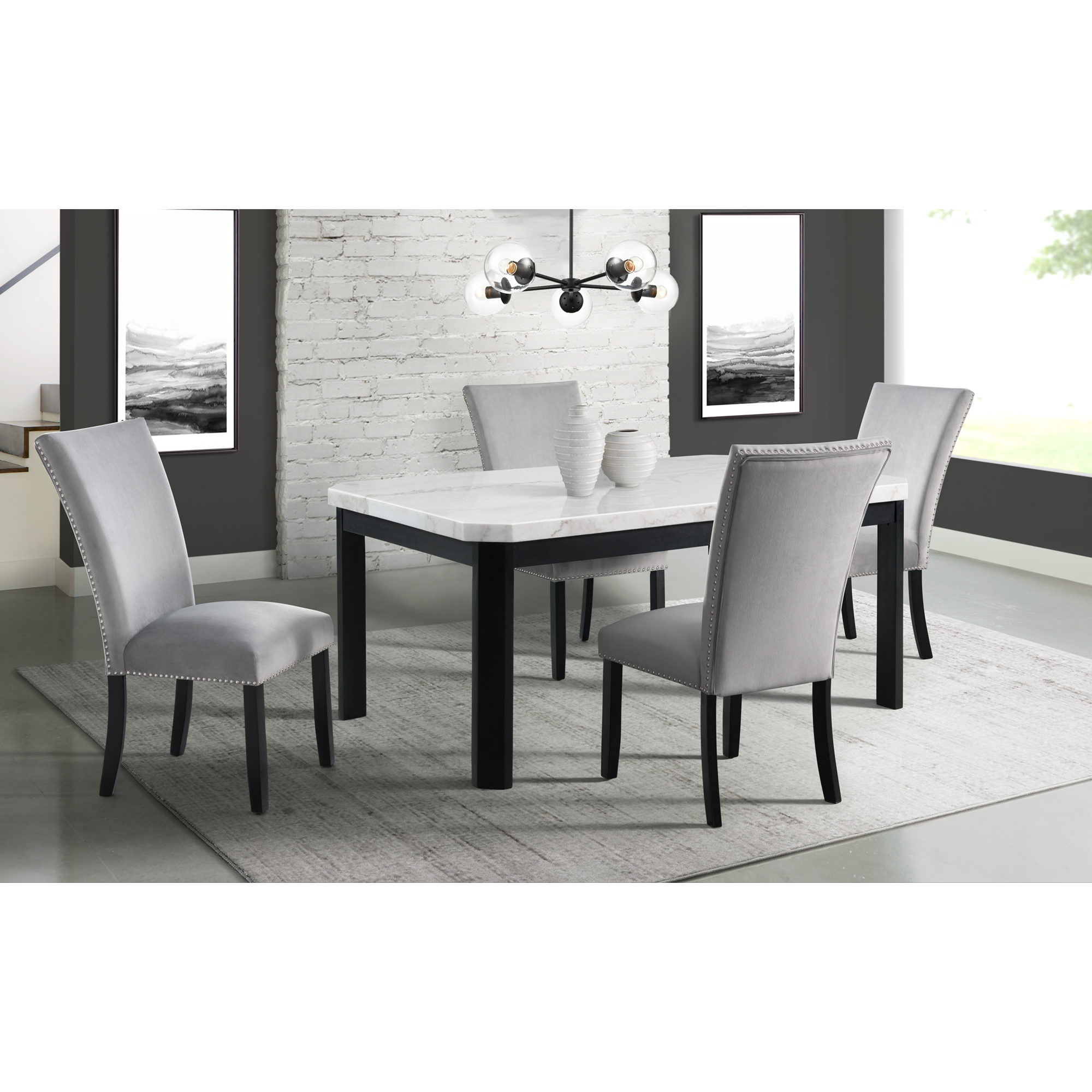 Model: CFC300GY5PC | Elements Francesca White 5PC Dining Set
