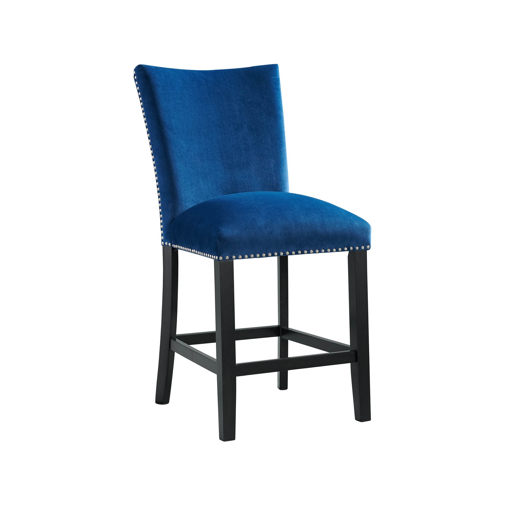 Model: CFC700CVSC | Elements Francesca Counter Dining Blue Counter Velvet Side Chair (2 Per Pack)
