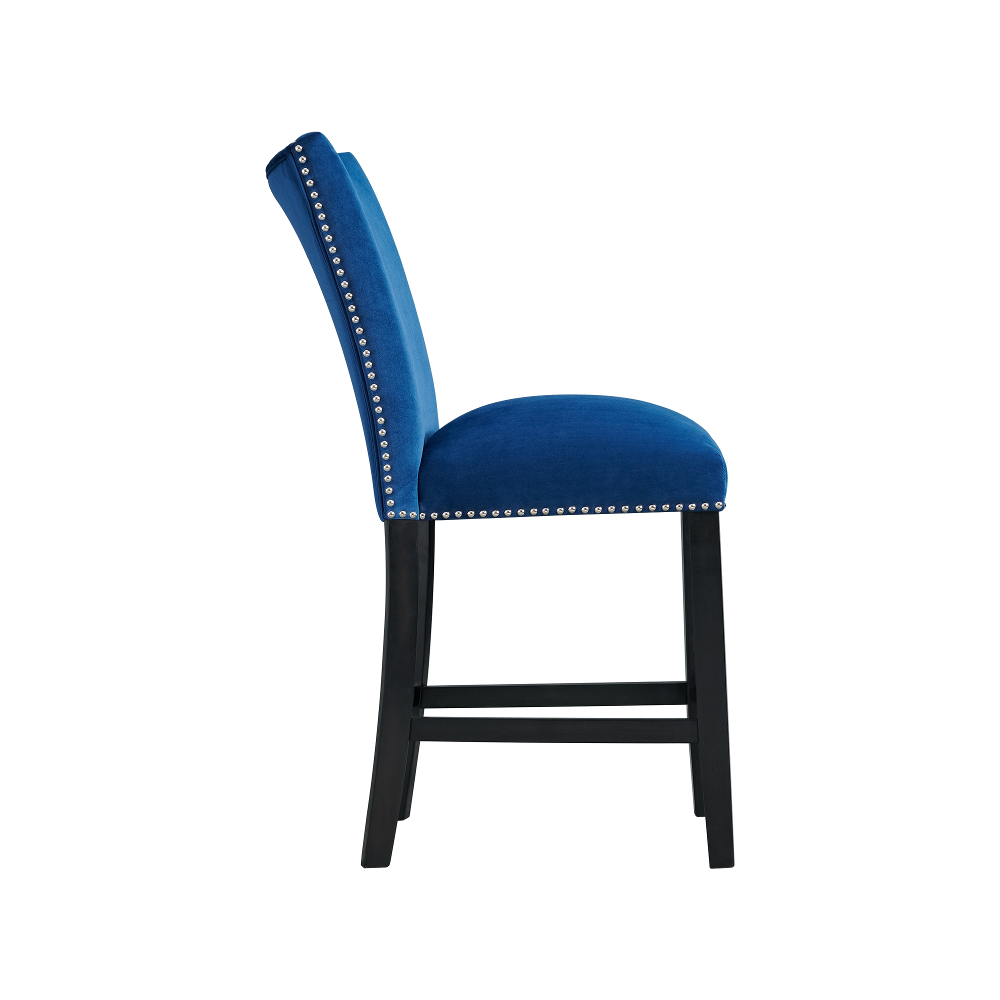 Model: CFC700CVSC | Elements Francesca Counter Dining Blue Counter Velvet Side Chair (2 Per Pack)