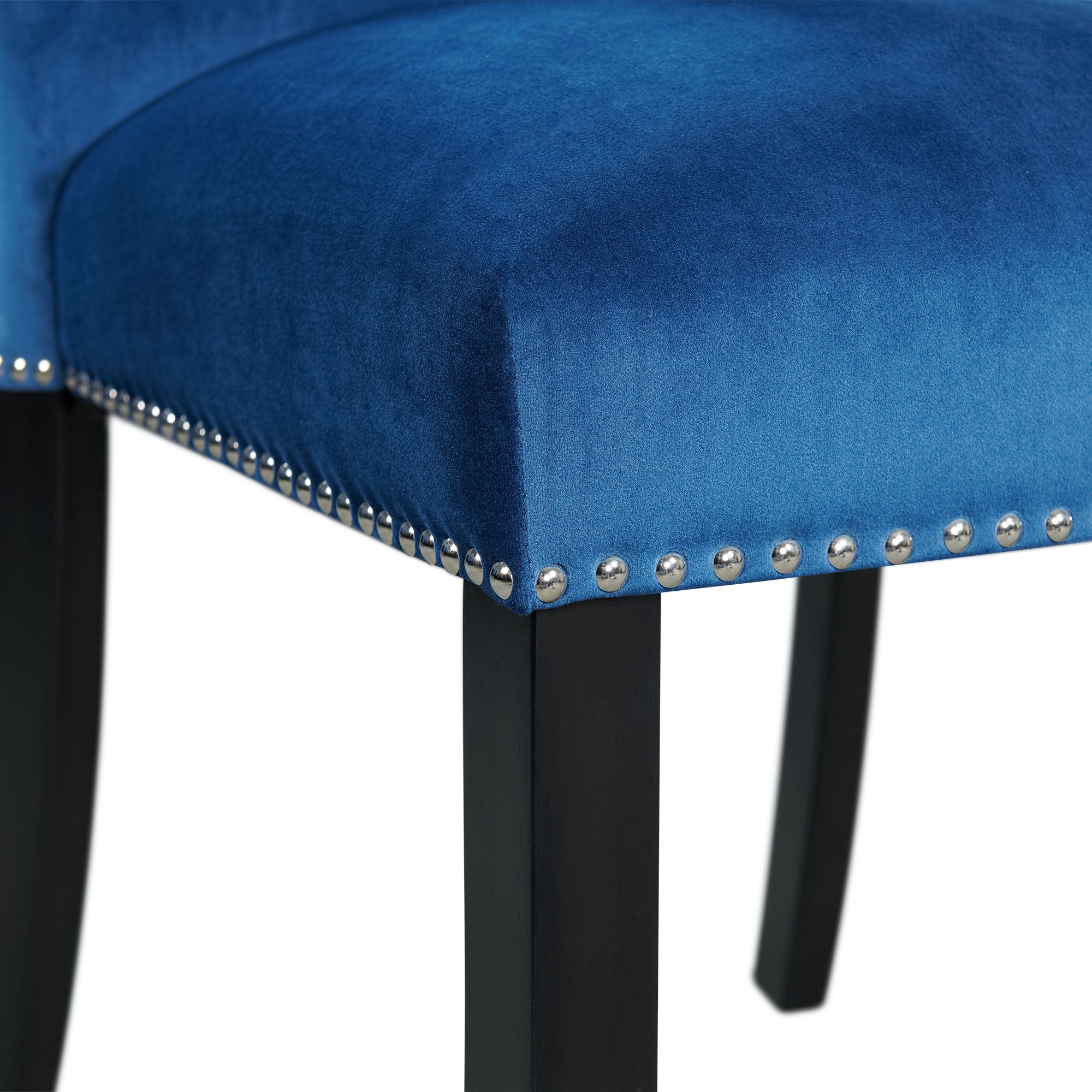 Model: CFC700CVSC | Elements Francesca Counter Dining Blue Counter Velvet Side Chair (2 Per Pack)