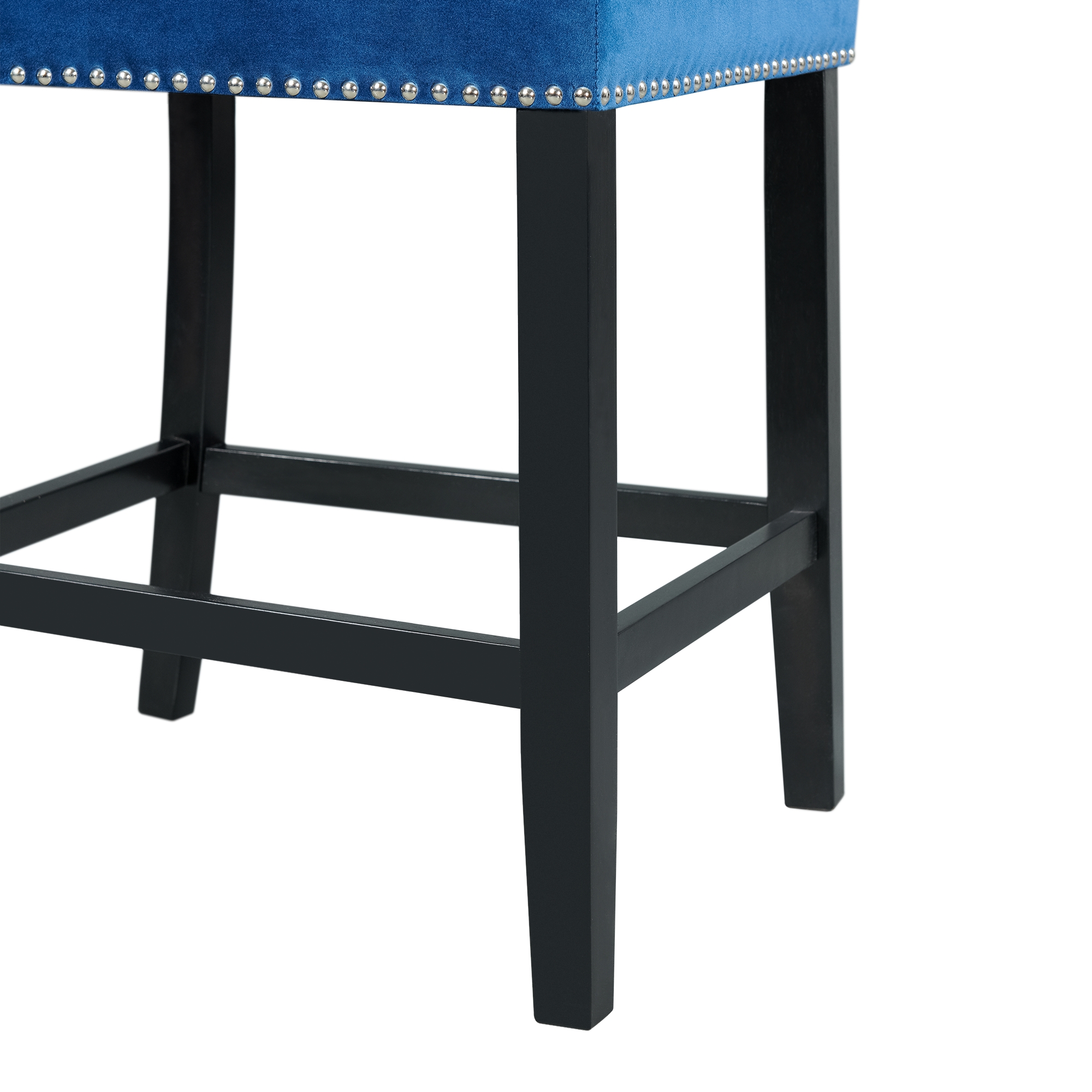 Model: CFC700CVSC | Elements Francesca Counter Dining Blue Counter Velvet Side Chair (2 Per Pack)