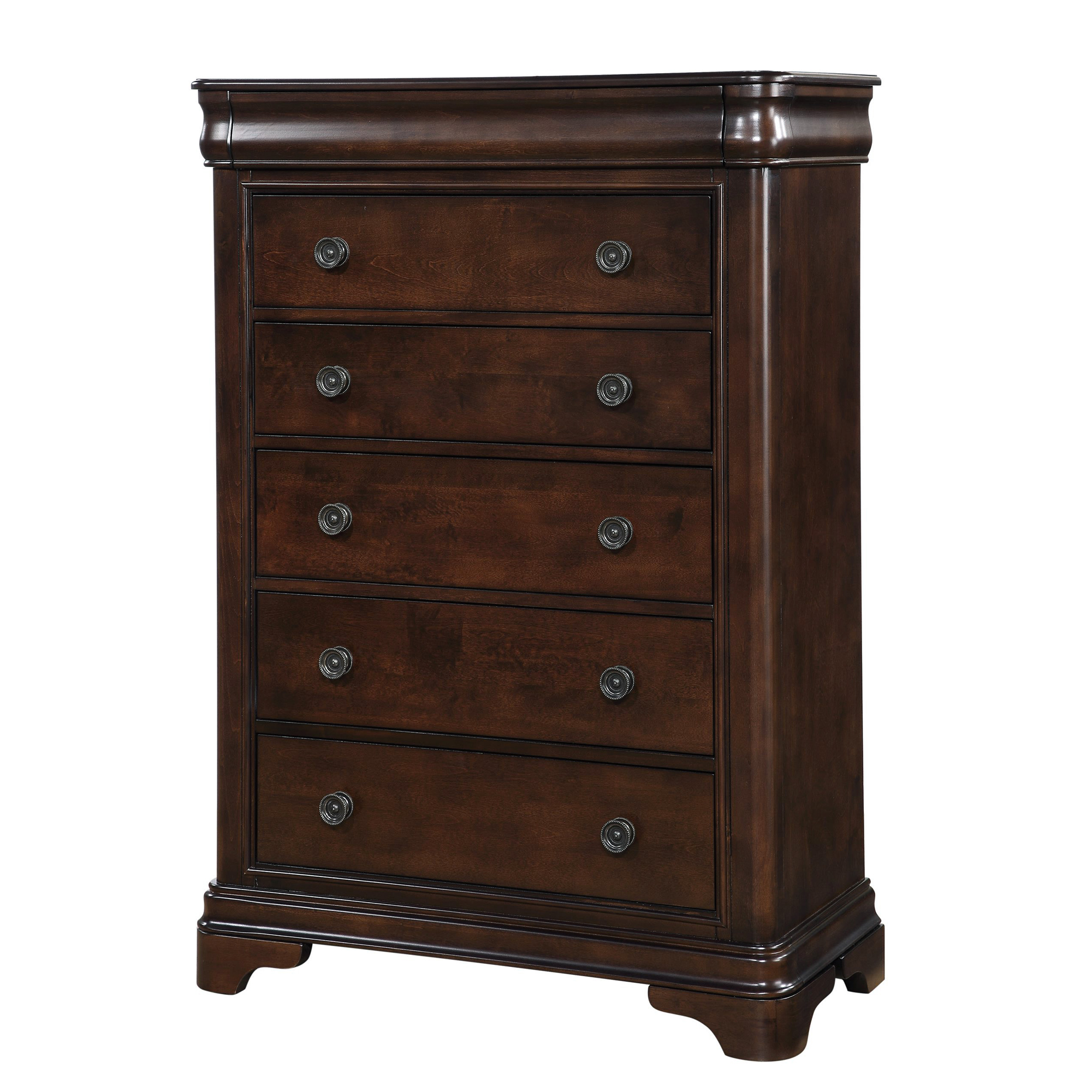 Model: CM750QB3PC | Elements Cameron Cherry Queen Panel 3PC Bedroom Set