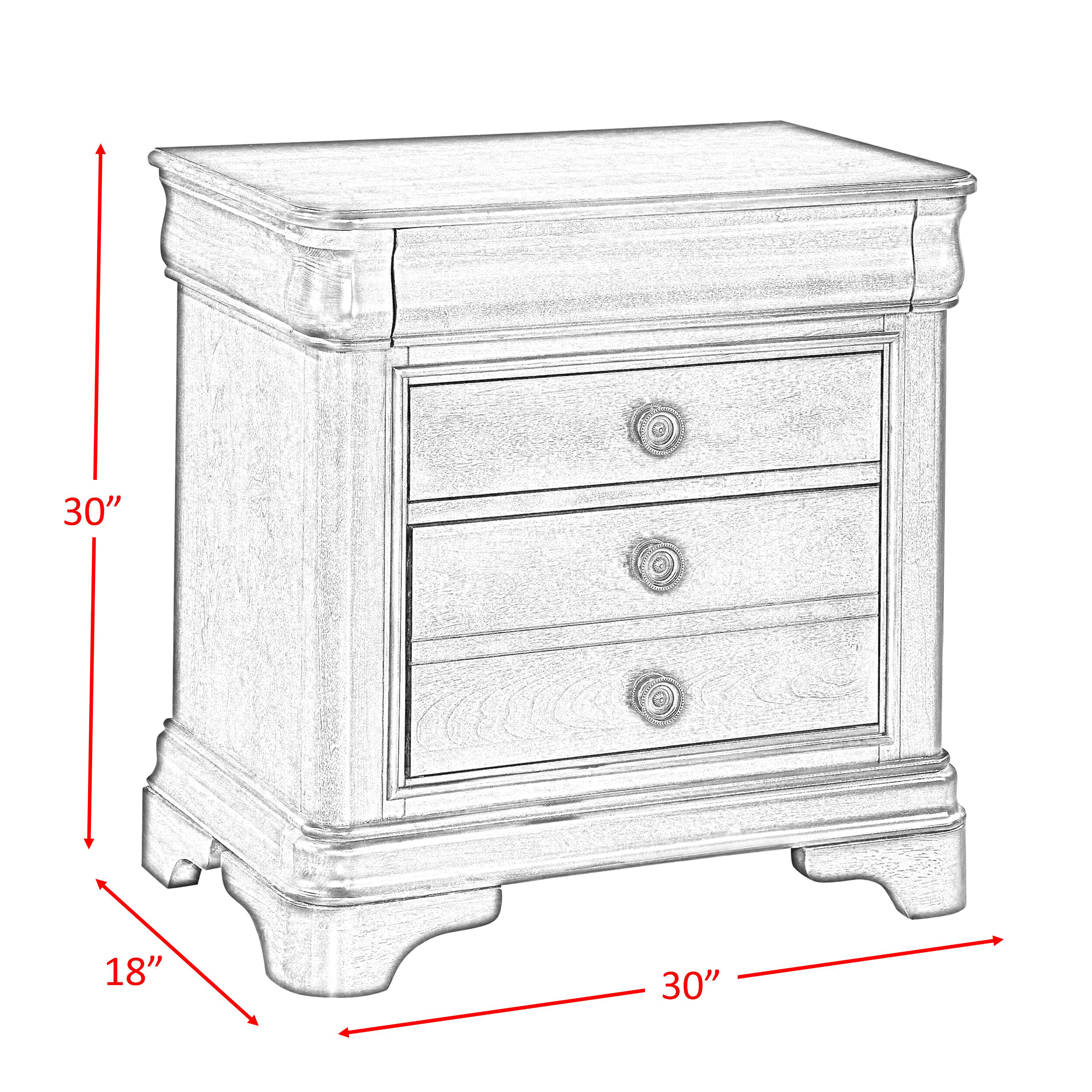 Model: CM750QB3PC | Elements Cameron Cherry Queen Panel 3PC Bedroom Set