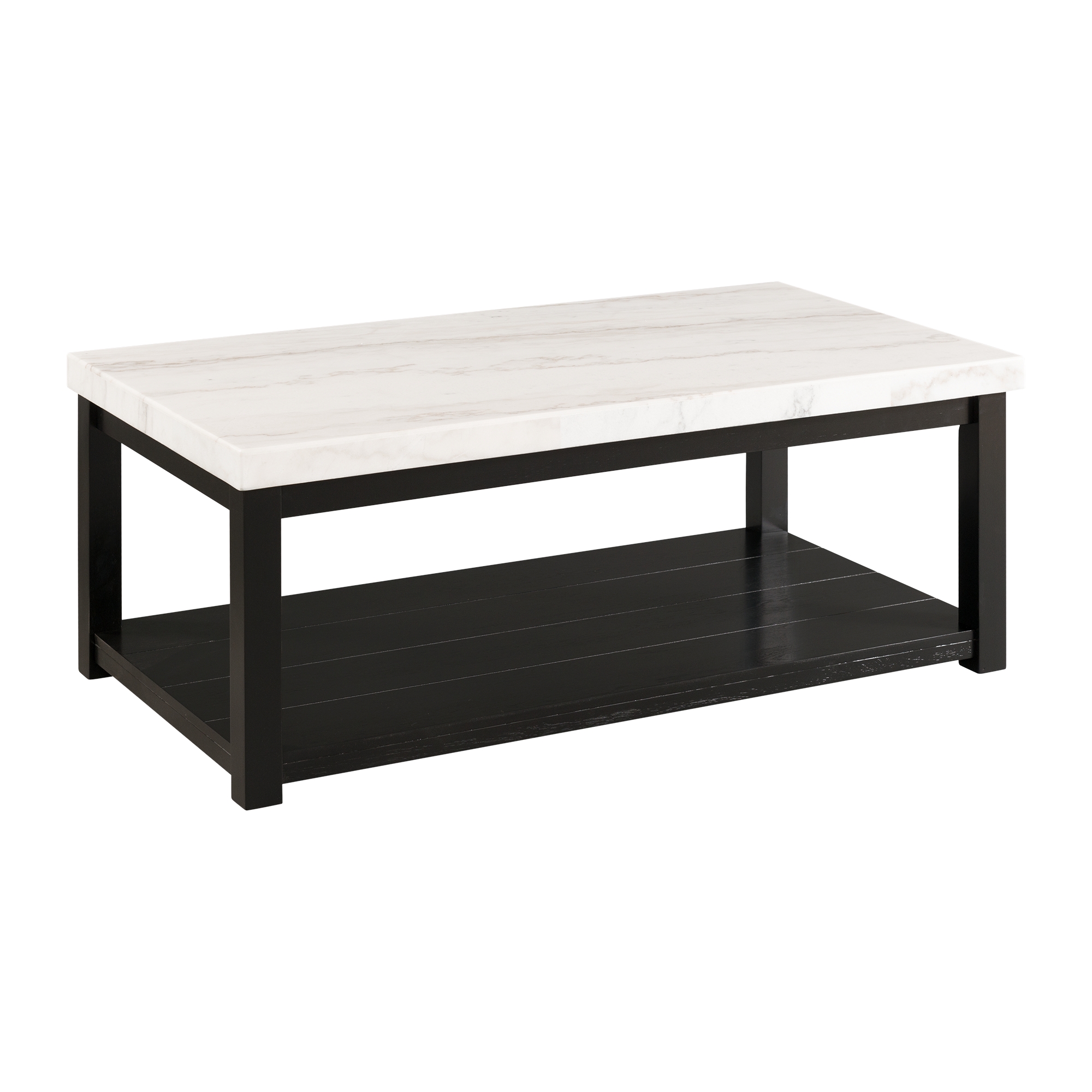 Elements Marcello w/ White Top - Rectangular Coffee Table W/Casters
