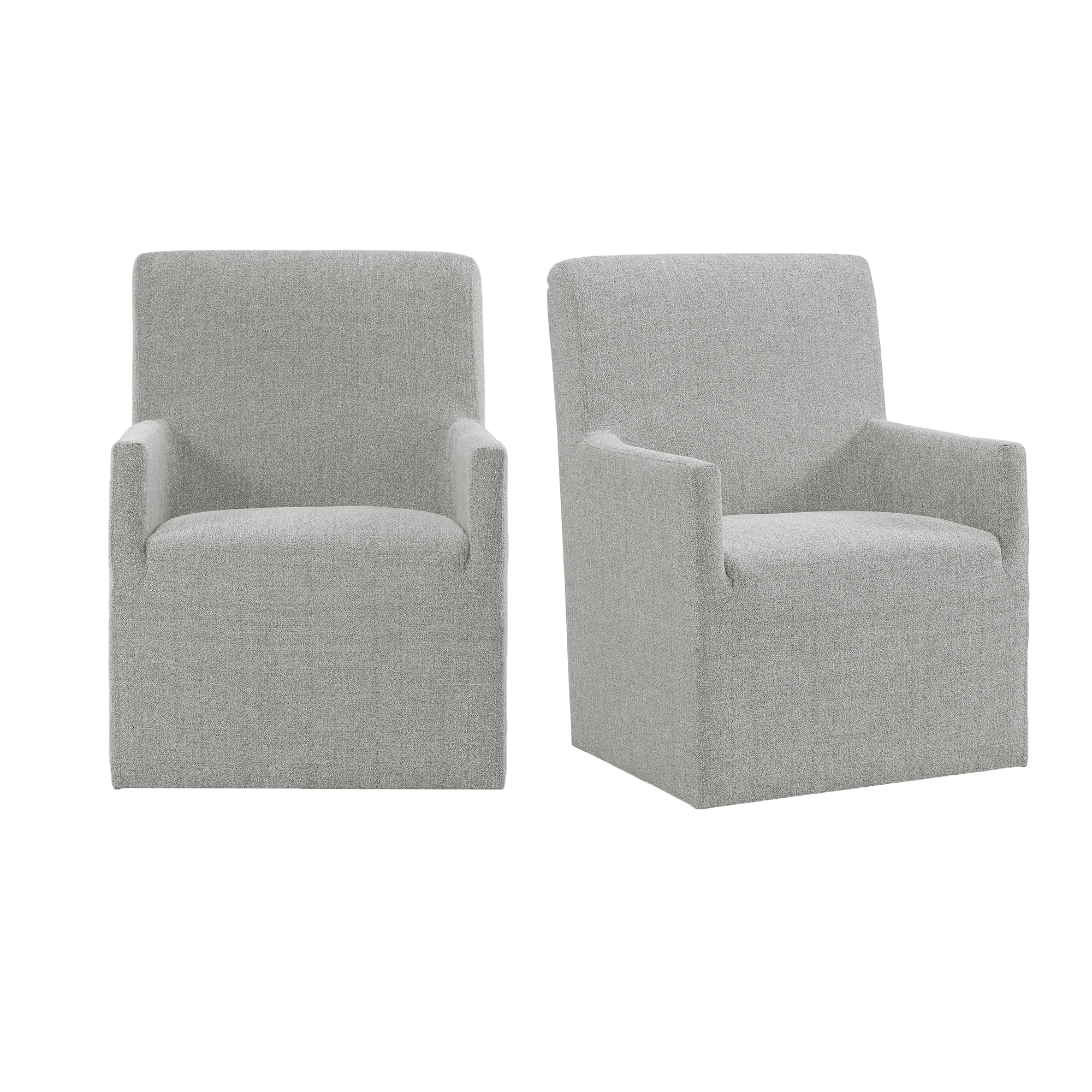 Elements Nero Dining Arm Chair (Grey color)  (2 PER CARTON)