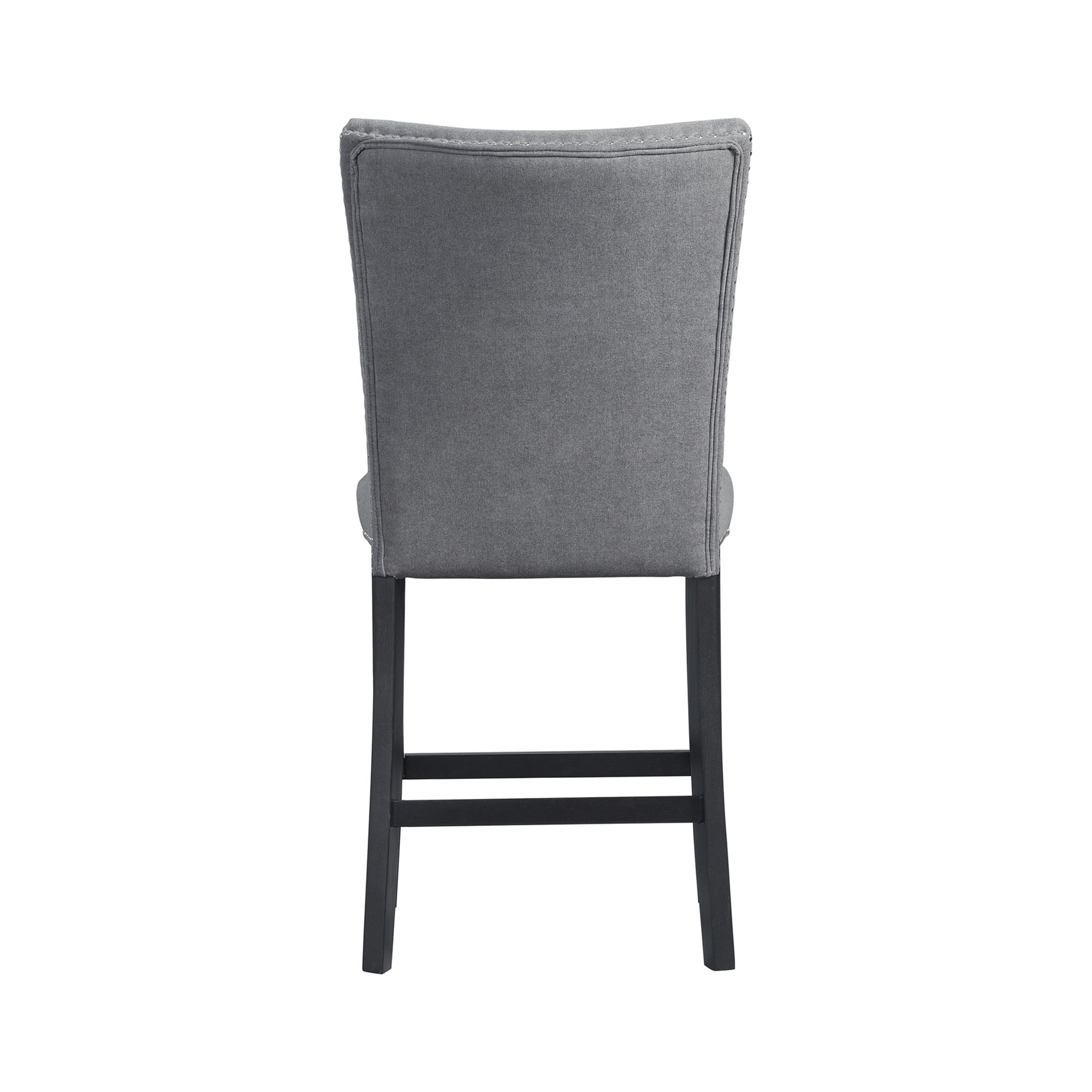 Model: CTC130CSC | Elements Tuscany Counter Linen Nailhead Side Chair (2 Per Pack) - Charcoal