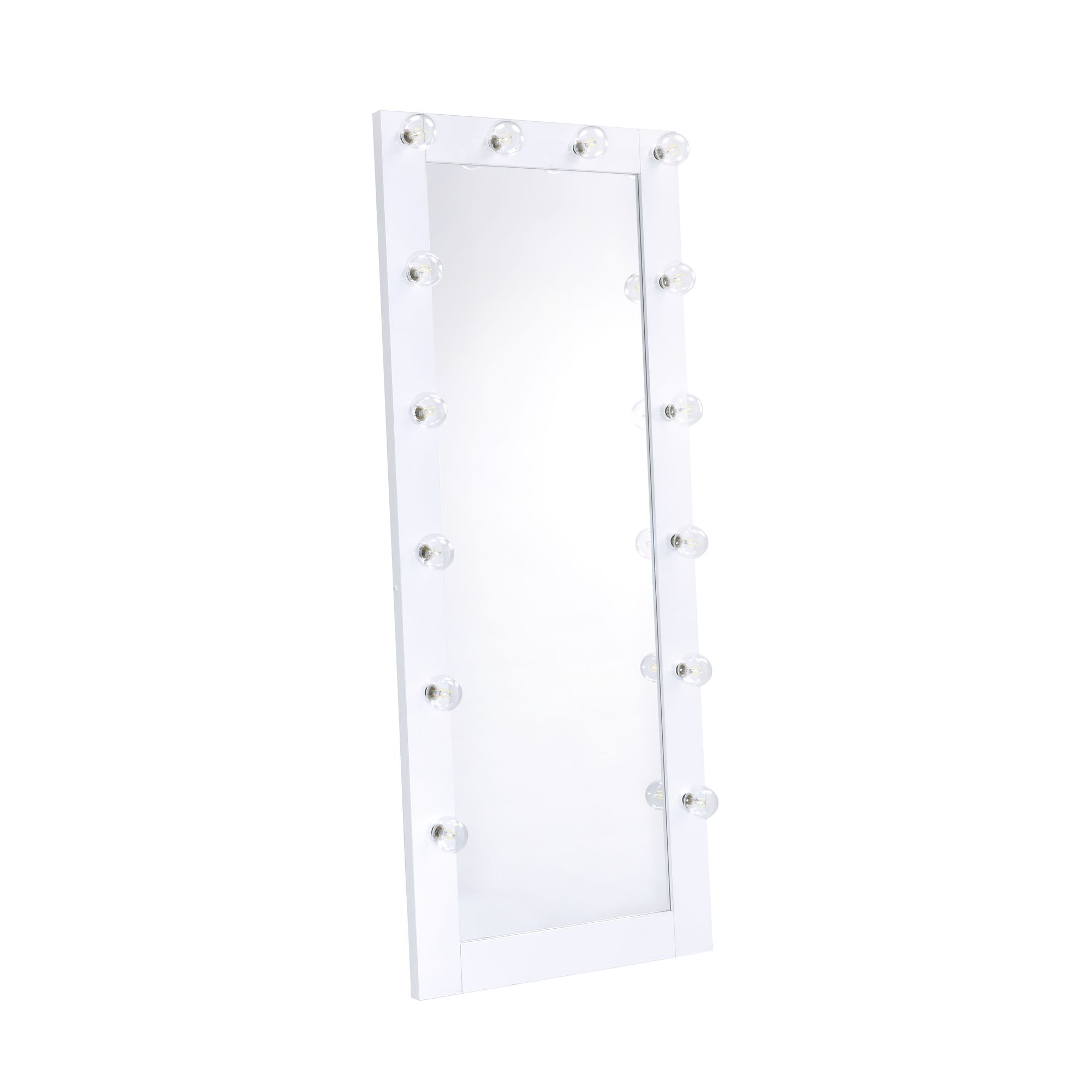 Elements Lindy Floor Mirror with Lights in White