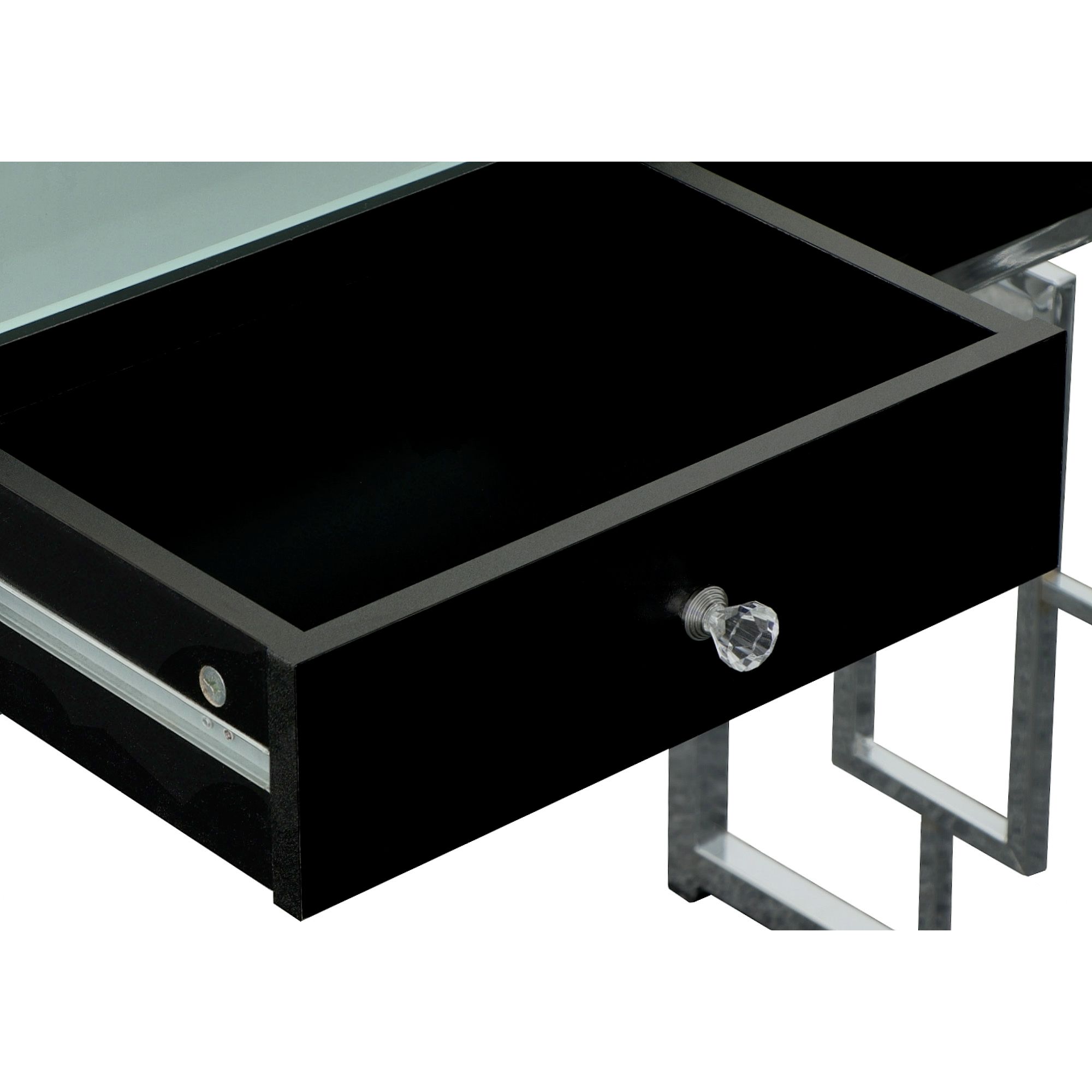 Model: CVMG800VTPL | Elements Margo Vanity Table W/ Power / Mirror / Stool & Light