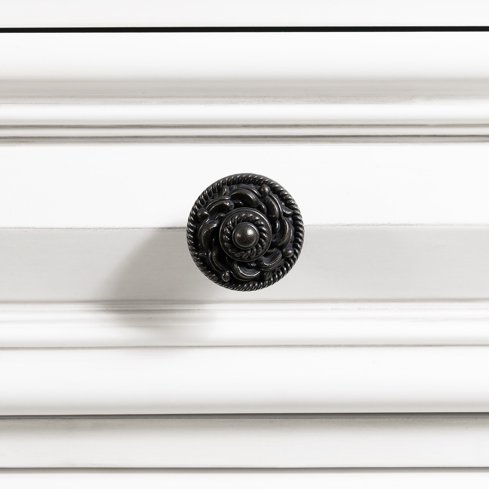 Model: CY700DRMR | Elements Calloway 7-Drawer Dresser w/ Mirror Set in Antique White