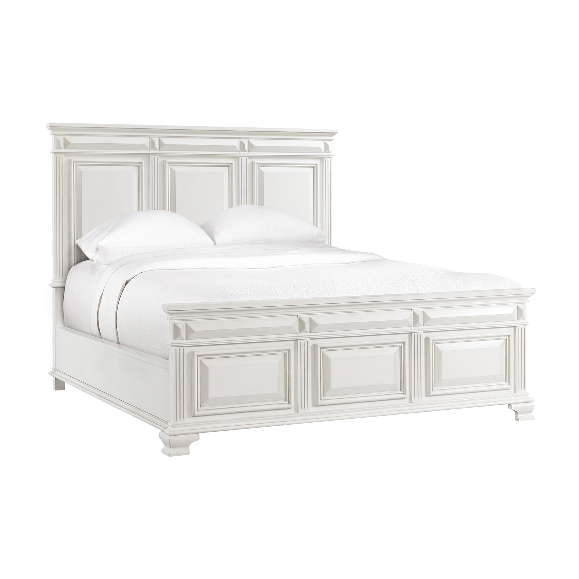 Elements Calloway King Panel Bed in Antique White