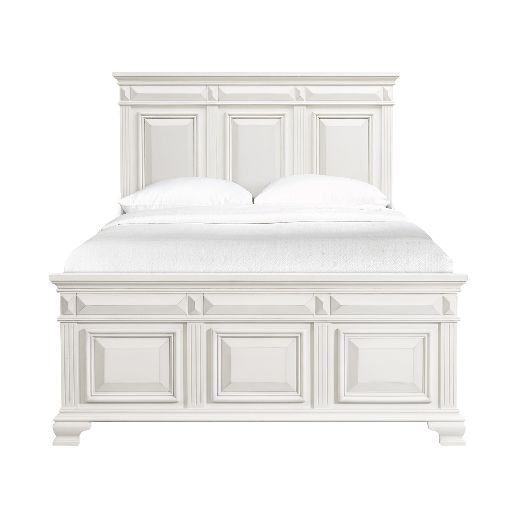 Model: CY700QB | Elements Calloway Queen Panel Bed in Antique White