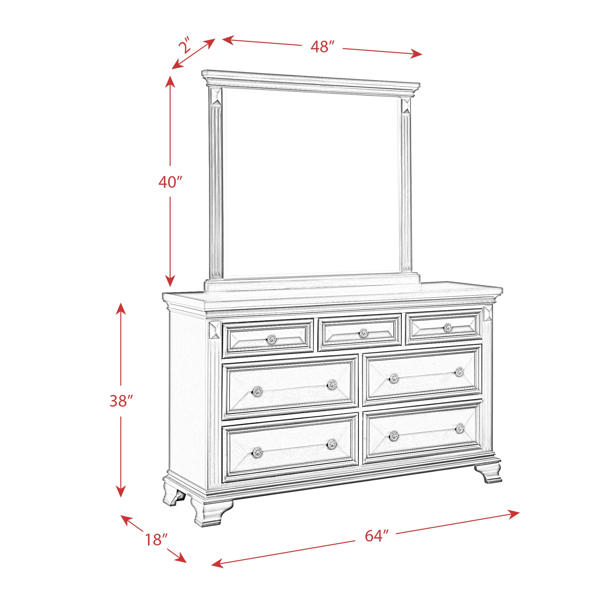 Model: CY700QB4PC | Elements Calloway Queen Panel 4PC Bedroom Set