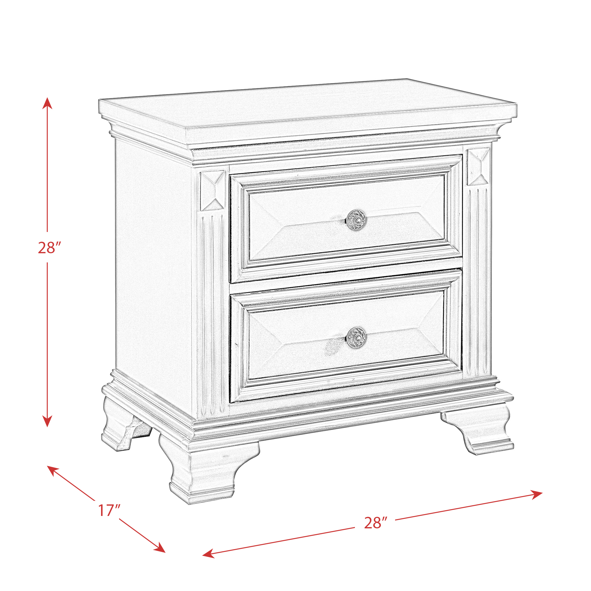 Model: CY700QB4PC | Elements Calloway Queen Panel 4PC Bedroom Set