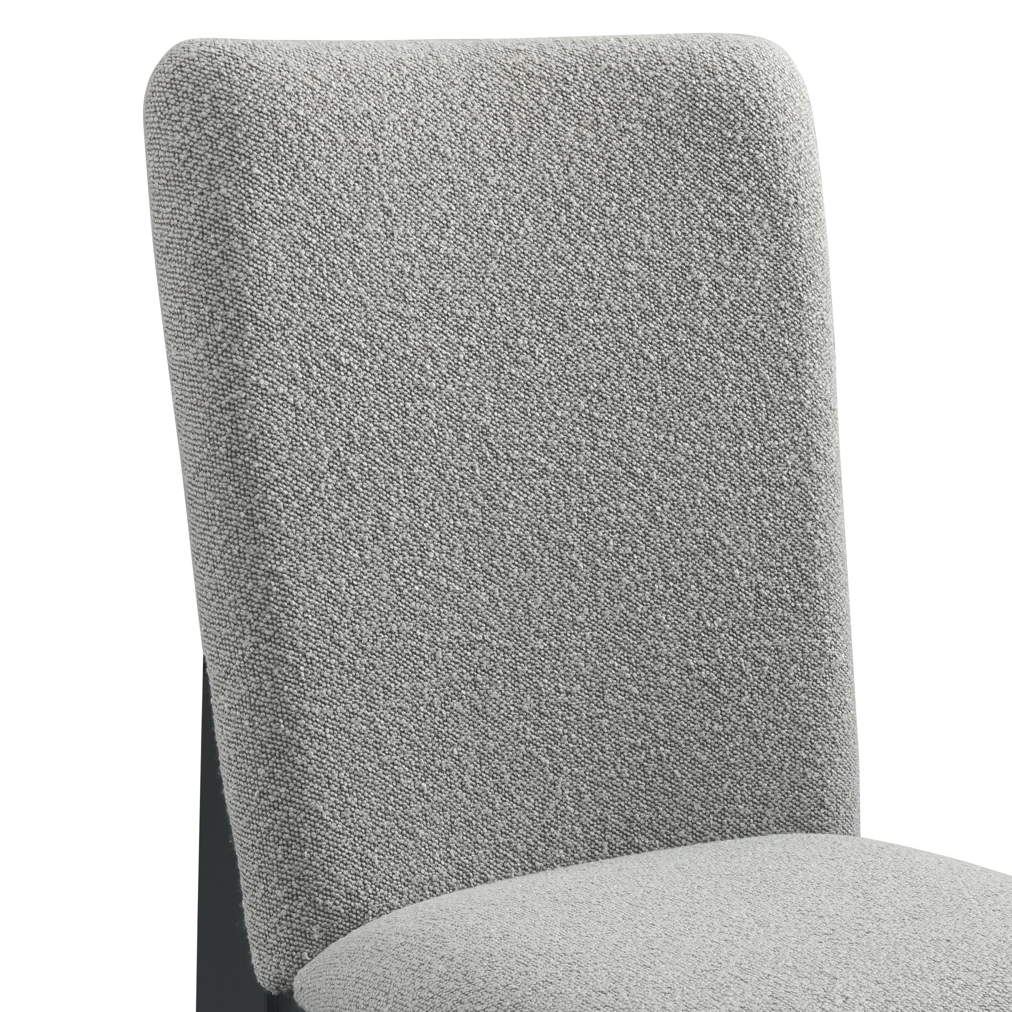 Model: D-1710-8-SC1 | Elements Portland Side Chair with Grey Fabric (PGY1113-4) in Black (2 Per Carton)