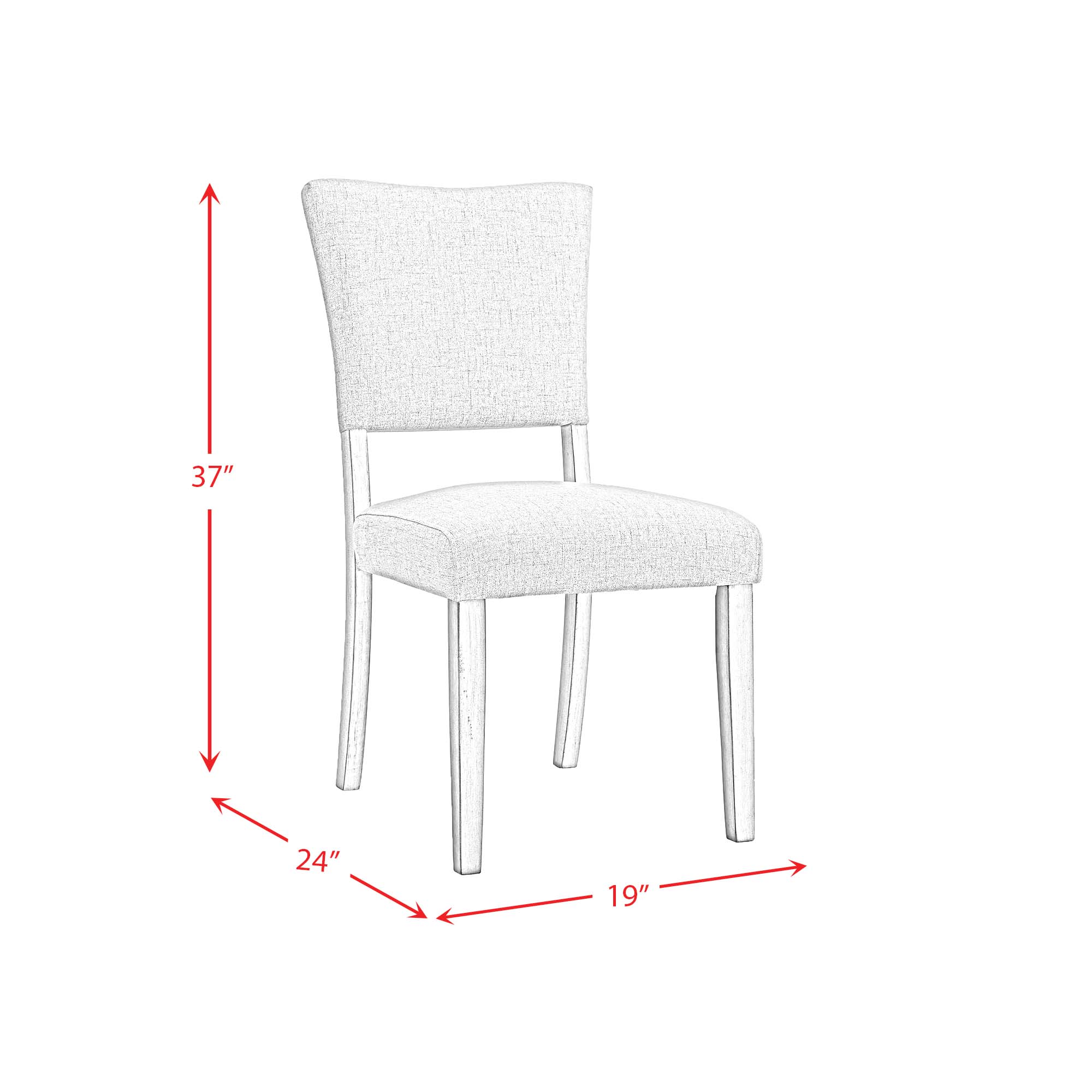 Model: D.1270.B5PC | Elements Bette 5PC Dining Set in White with Table and Four Chairs