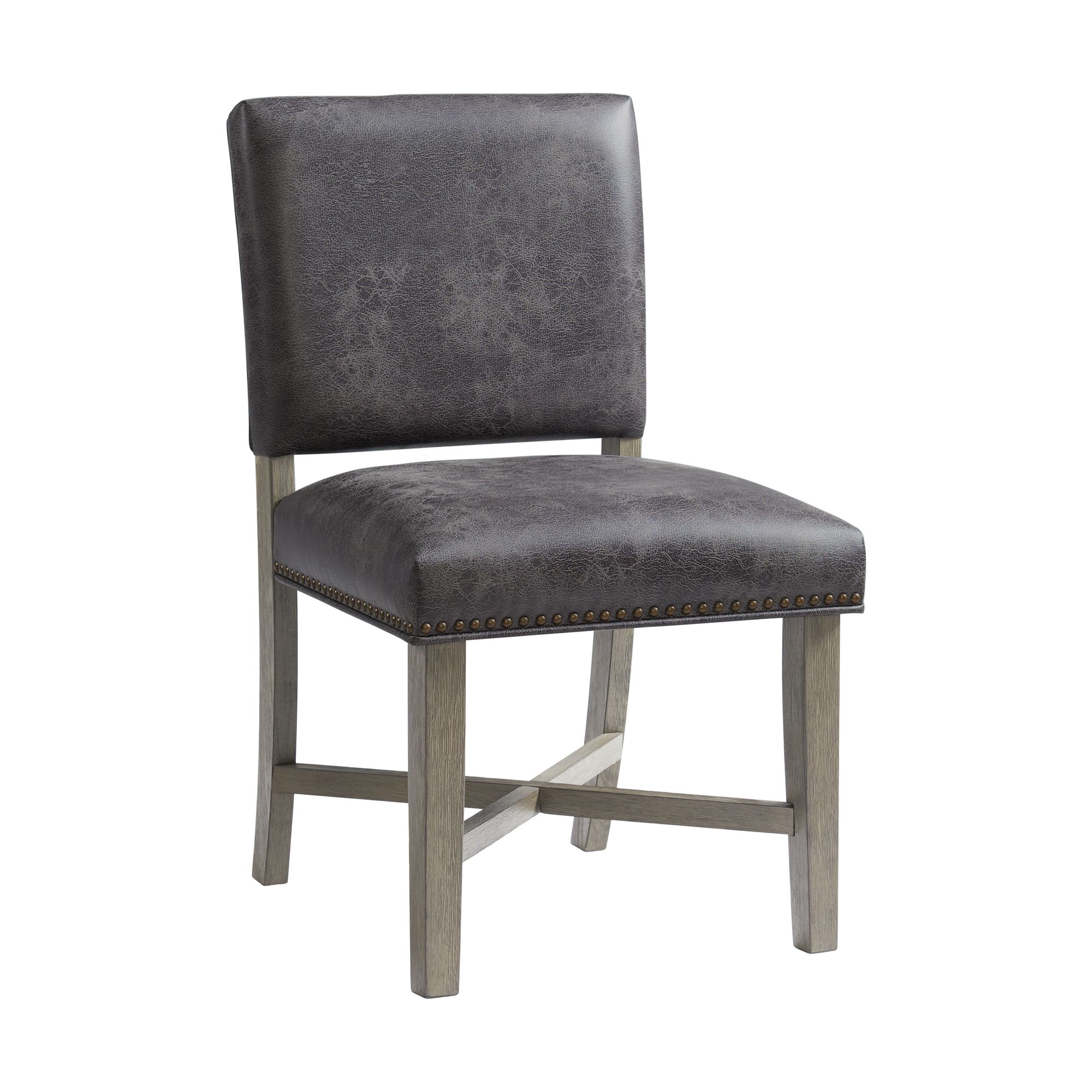 Model: D.2660.6PC | Elements Collins W/ 2 12"" Leaves 6PC Dining Set in Grey - Table, Four Chairs & Peyton Sectional Sofa