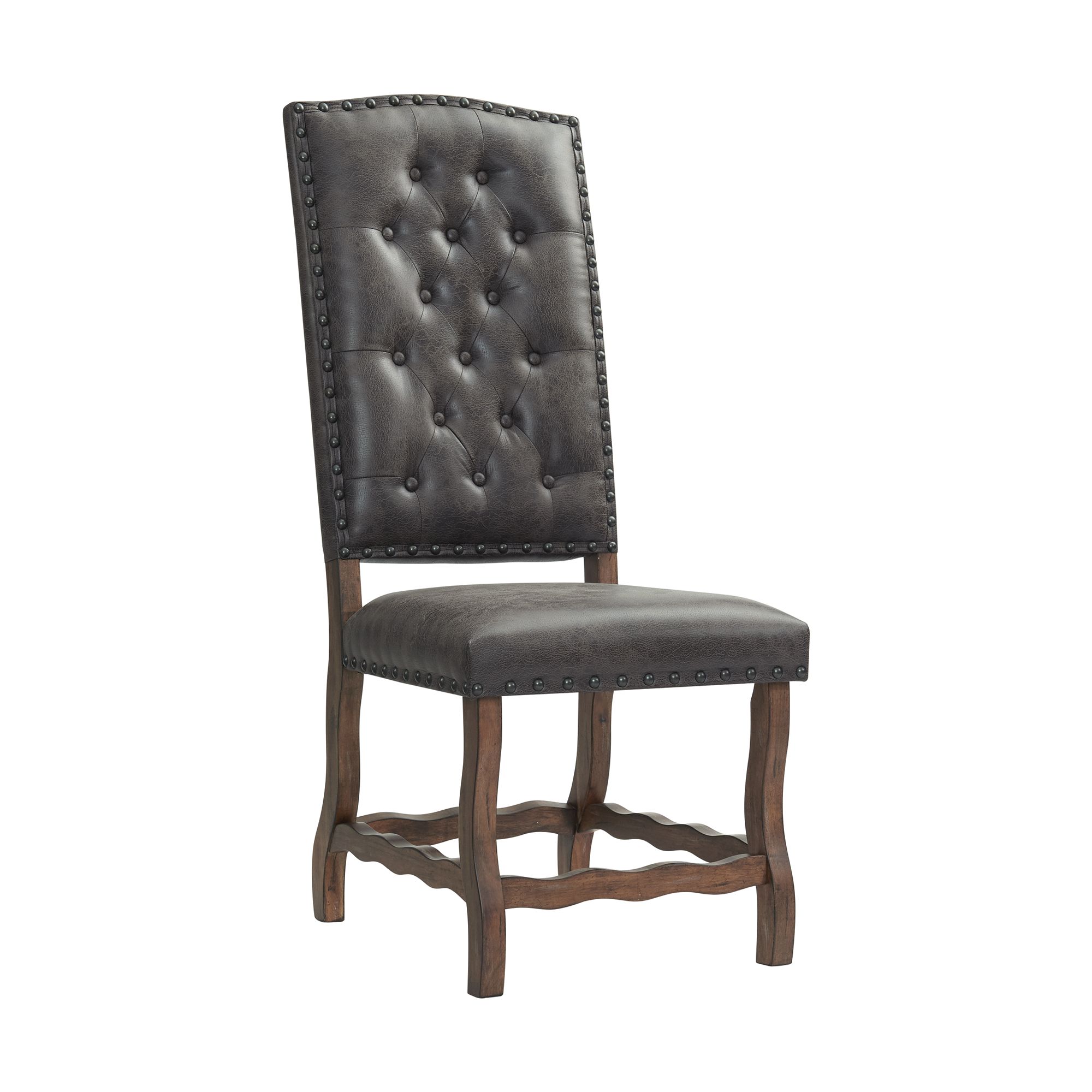 Model: DGC500CL7PC | Elements Gramercy 7PC Dining Set-Table and Six Tufted Tall Back Chairs