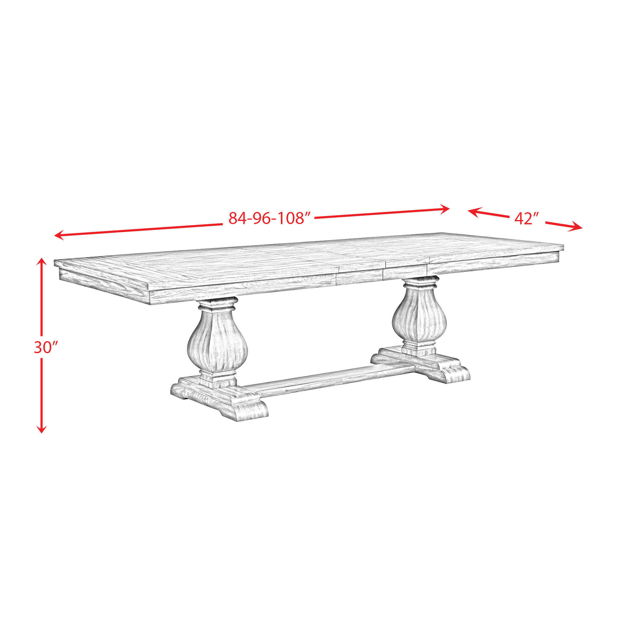 Model: DGC500CL7PC | Elements Gramercy 7PC Dining Set-Table and Six Tufted Tall Back Chairs
