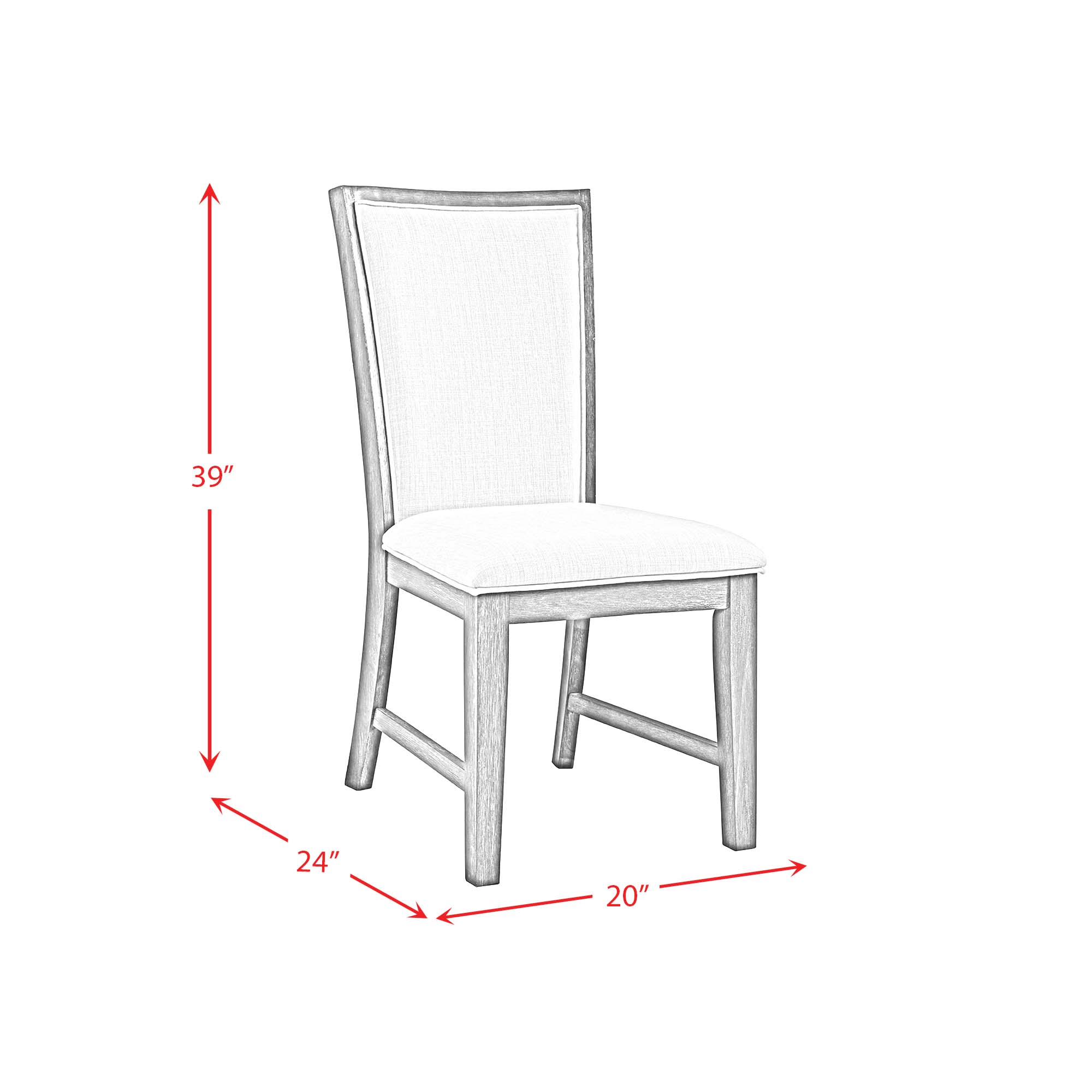 Model: DGD850SBC | Elements Grady Dining Slat Back Side Chair Black (2 Per Pack)