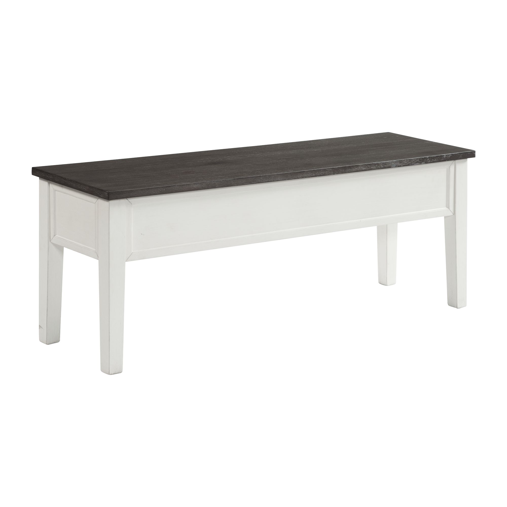 Model: DKY3006PC | Elements Kayla Two Tone 6PC Standard Height Dining Set-Table, Four Chairs & Bench