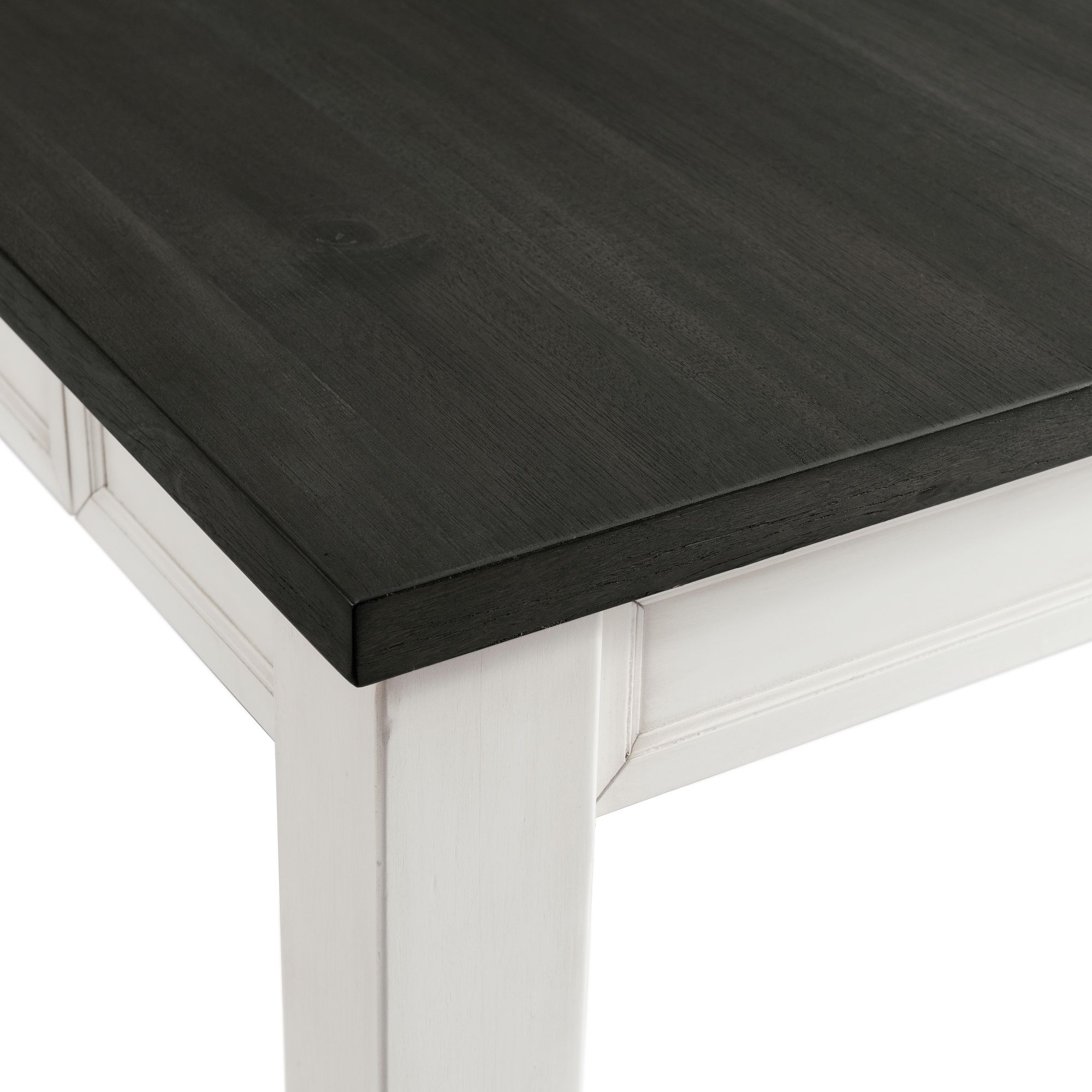Model: DKY300DT | Elements Kayla Two Tone Dining Table w/Grey Top with 2 Drawers