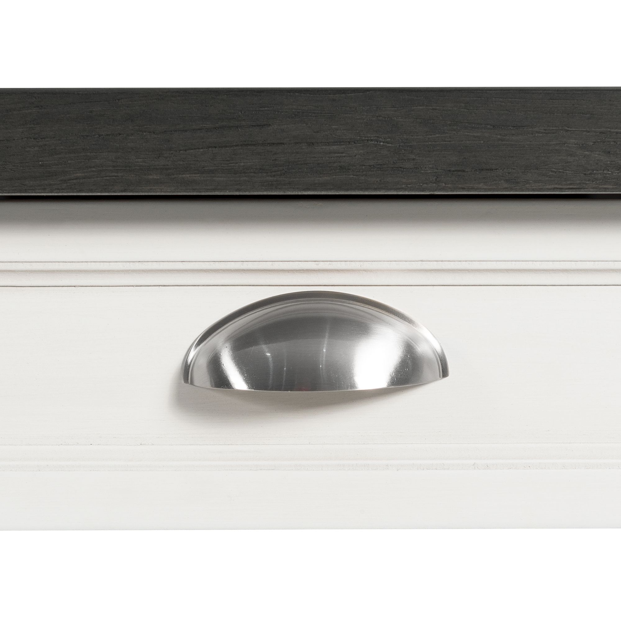 Model: DKY300DT | Elements Kayla Two Tone Dining Table w/Grey Top with 2 Drawers