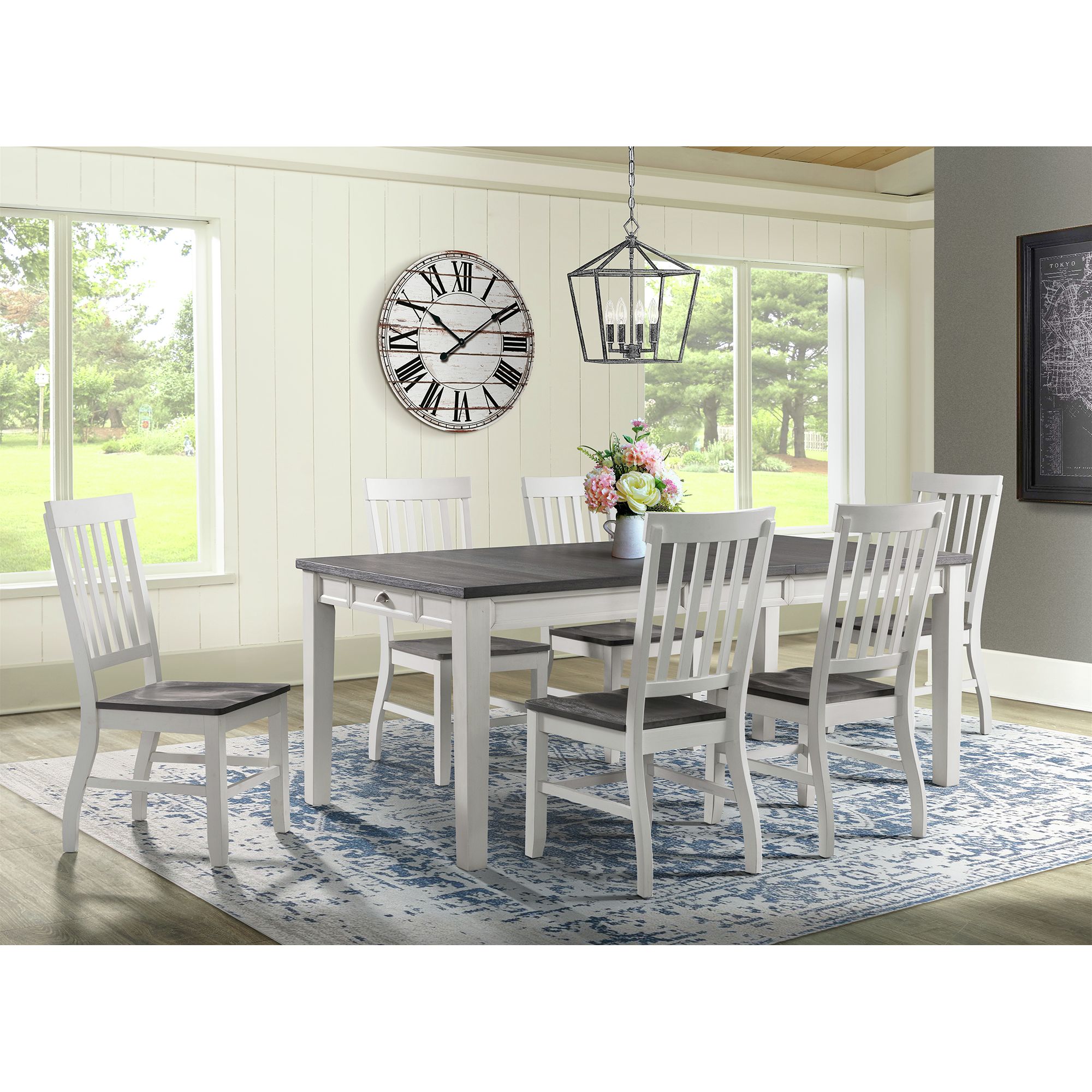 Model: DKY300SC | Elements Kayla Two Tone Side Chair w/Grey Top (2 Per Pack)