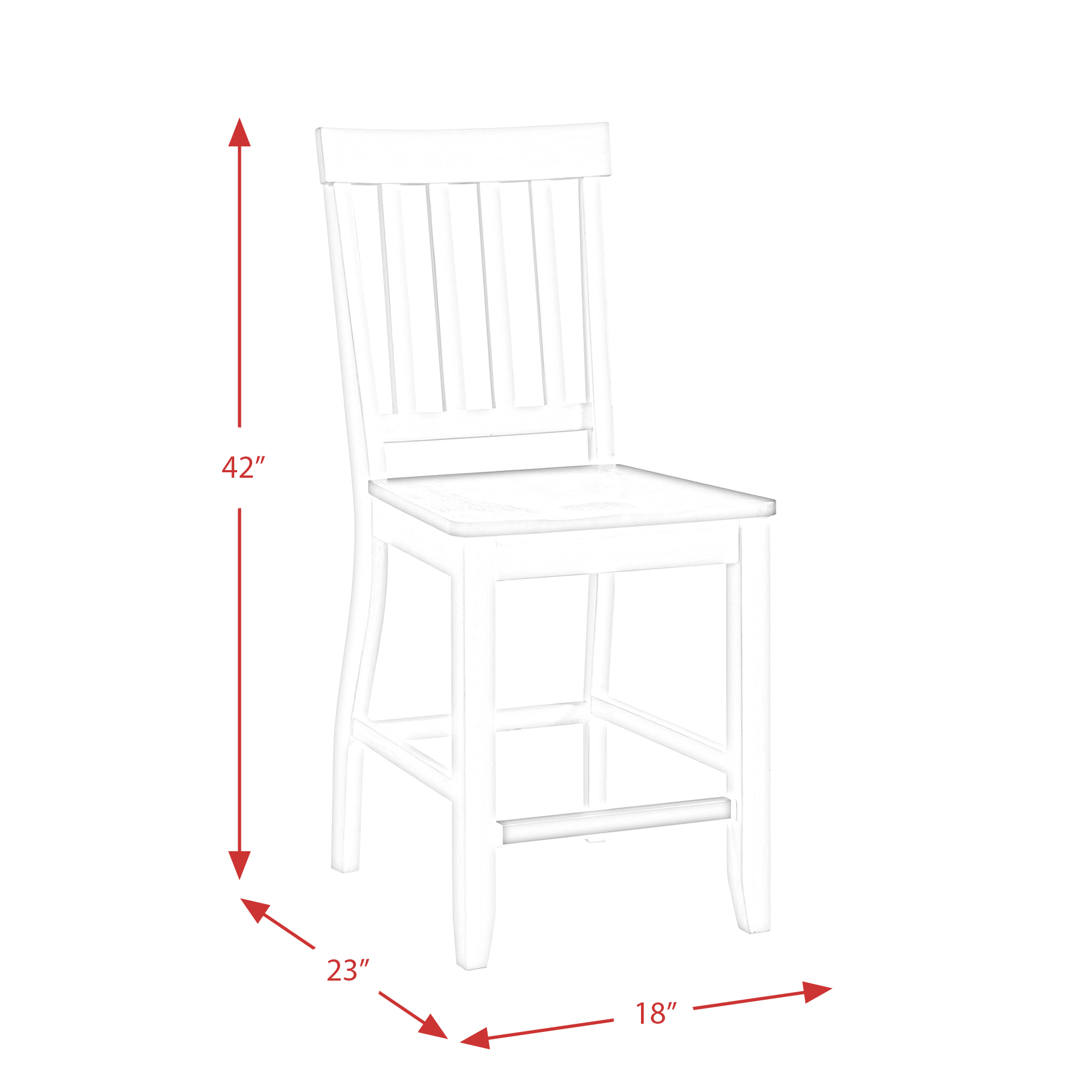 Model: DKY350CSC | Elements Kayla Two Tone Counter Side Chair w/Grey Top (2 Per Pack)