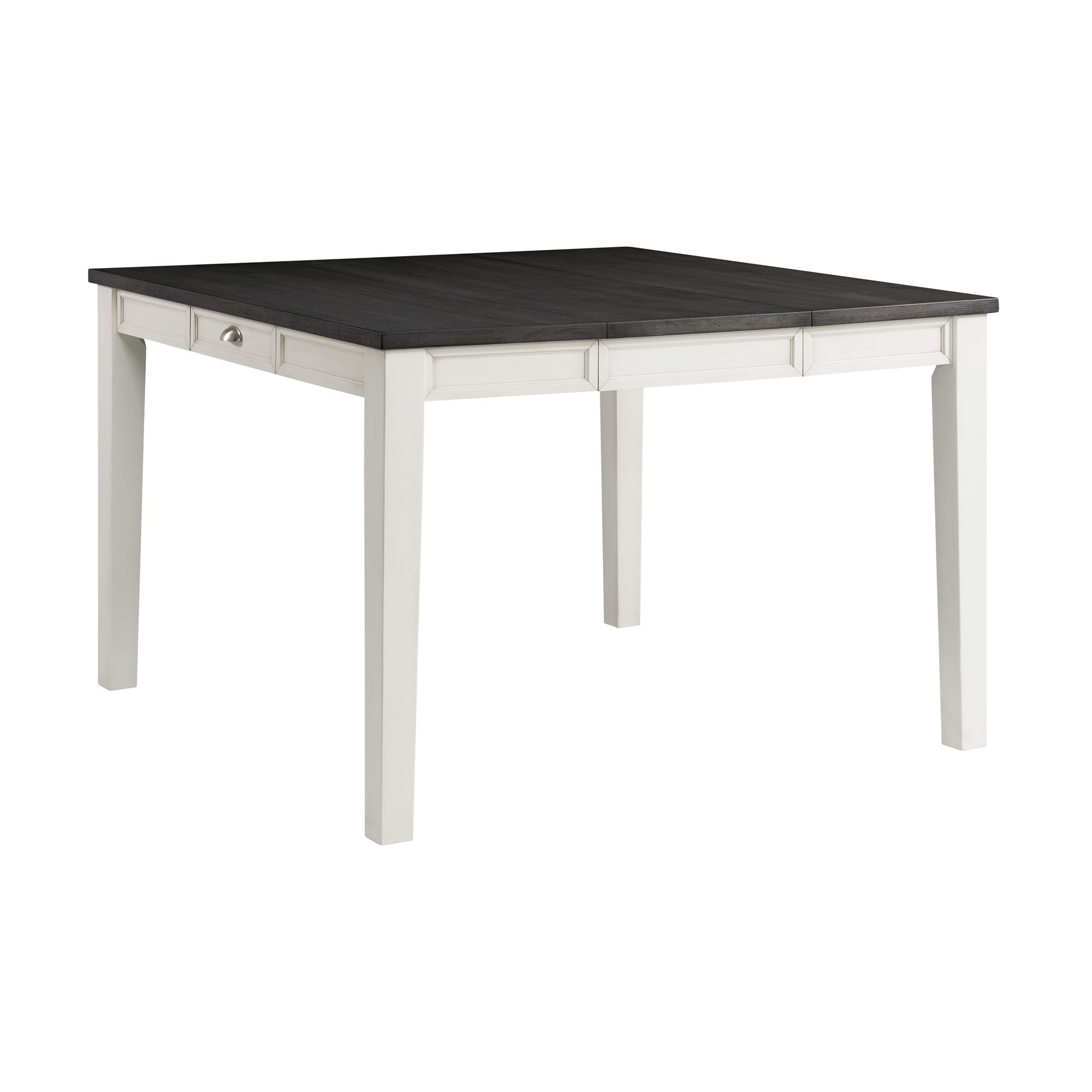 Elements Kayla Two Tone Counter Table w/Grey Top with 2 Drawers